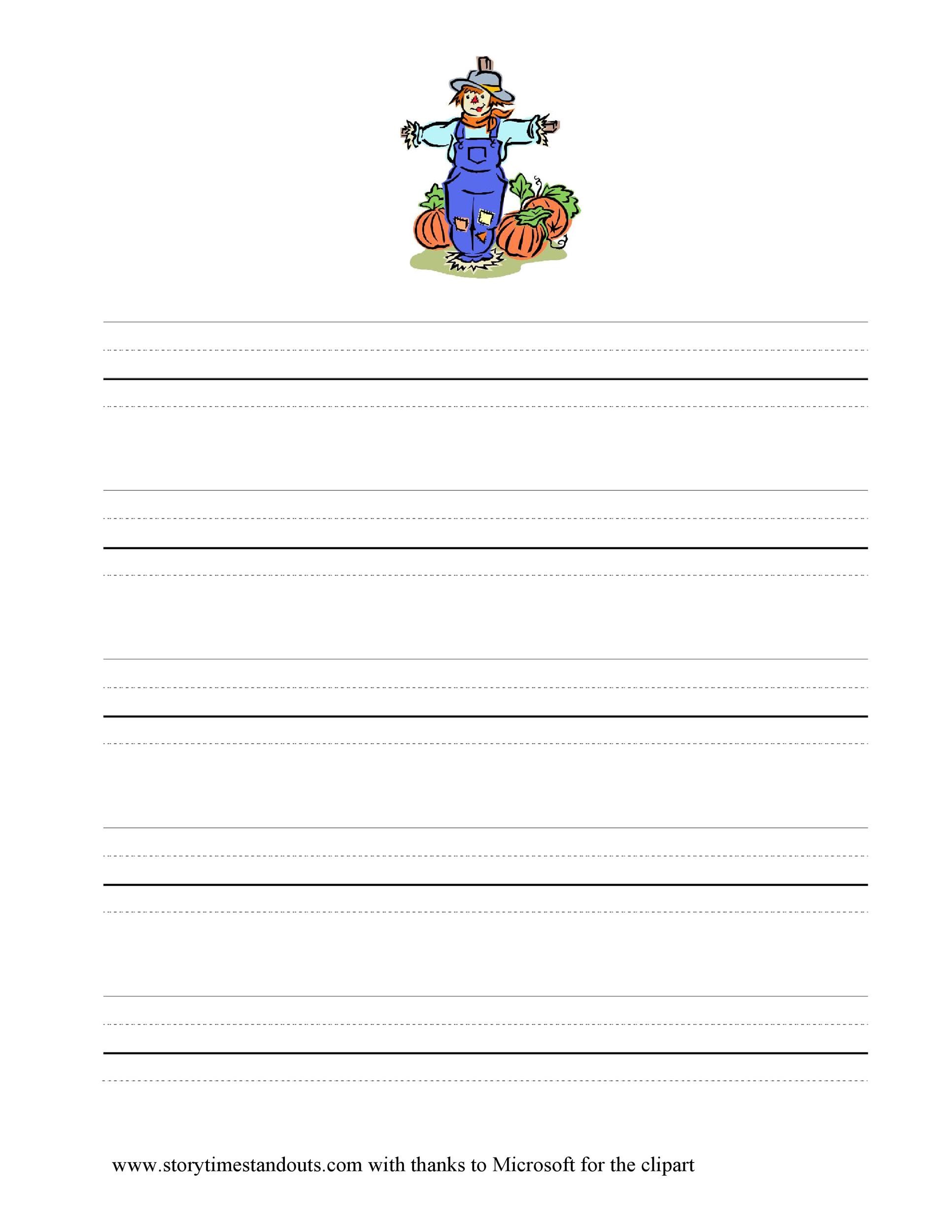 Printable Lined Paper PDF - Academy Worksheets