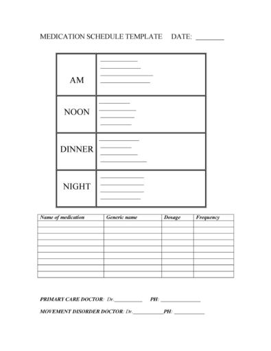 40 Great Medication Schedule Templates (+Medication Calendars)