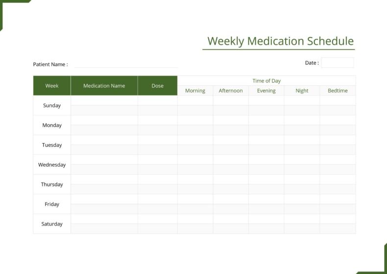40 Great Medication Schedule Templates (+Medication Calendars)