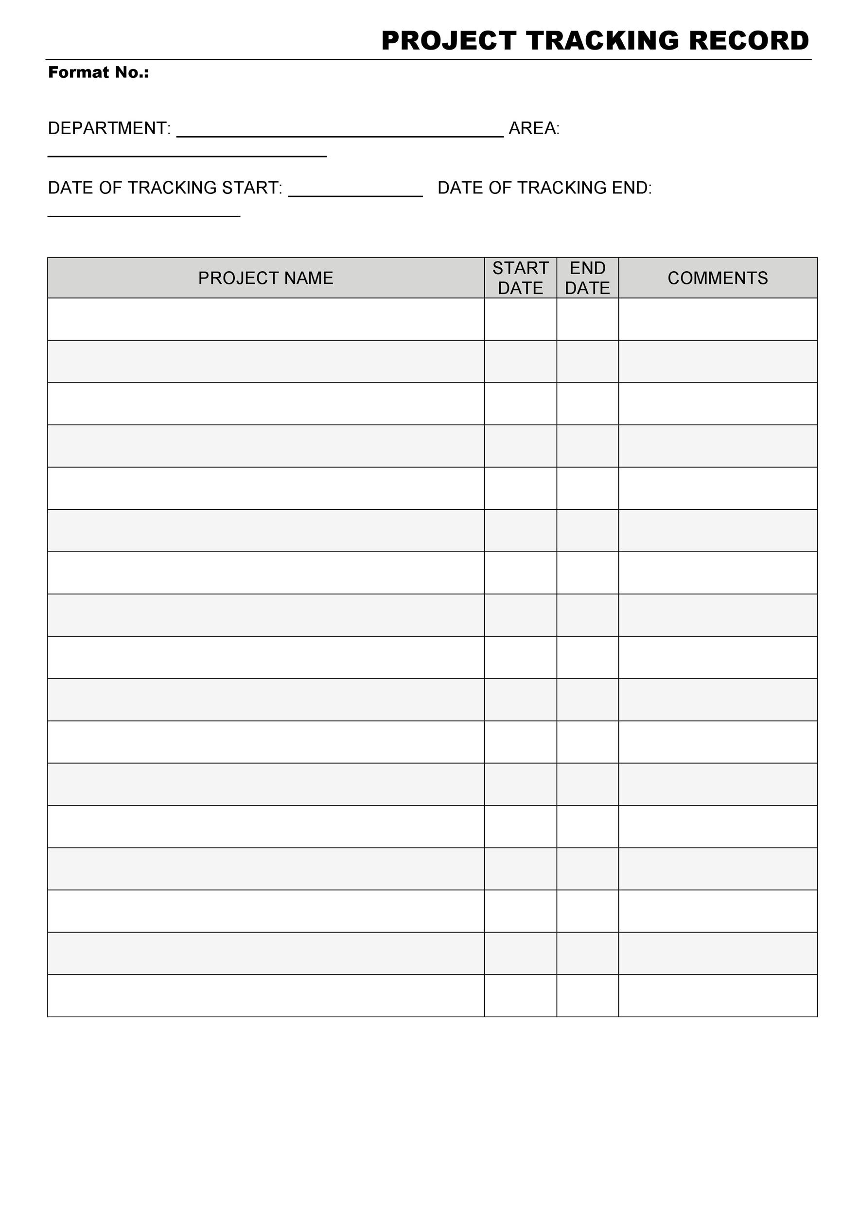 Free multiple project tracking template 38