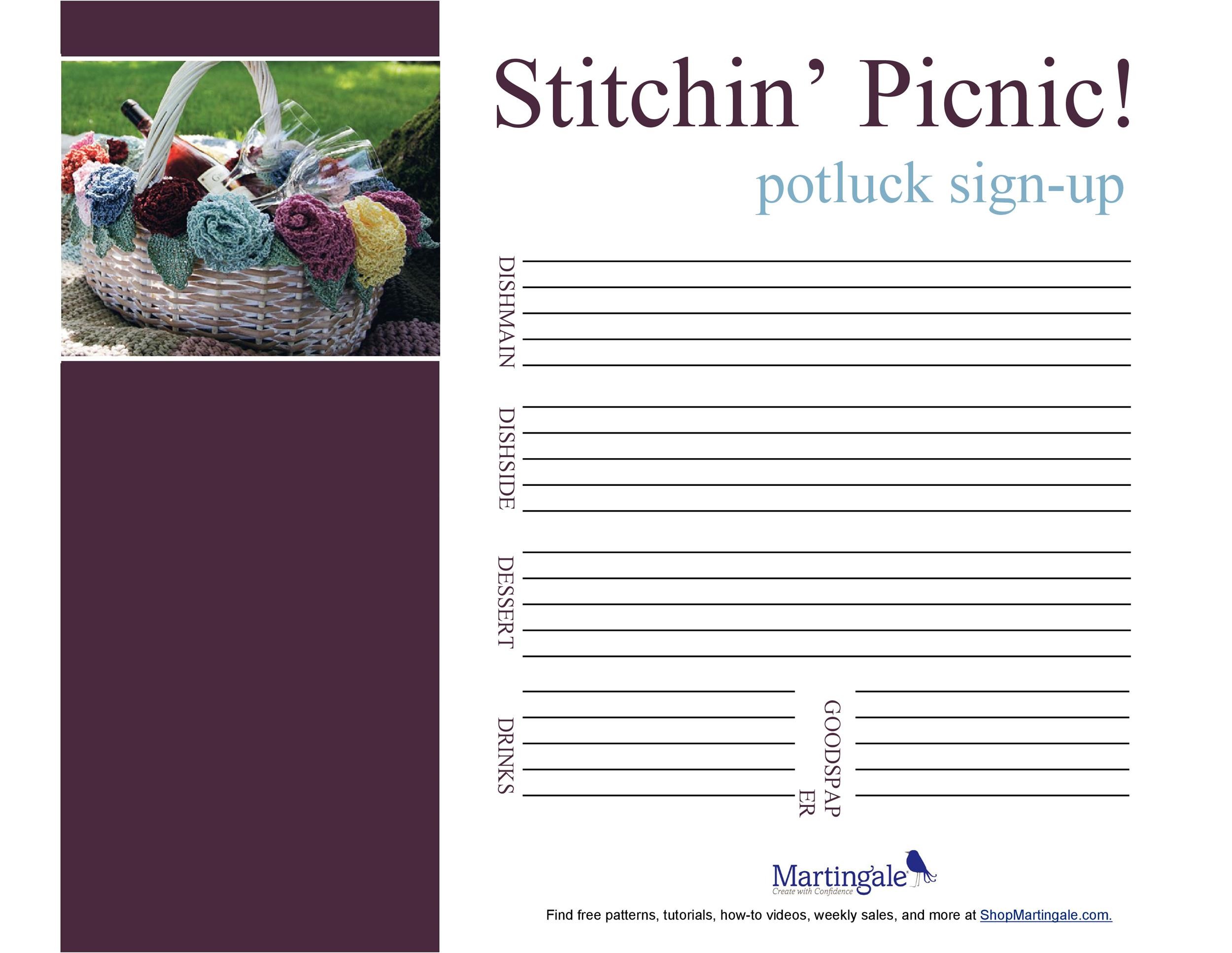 Free potluck sign up sheet 33