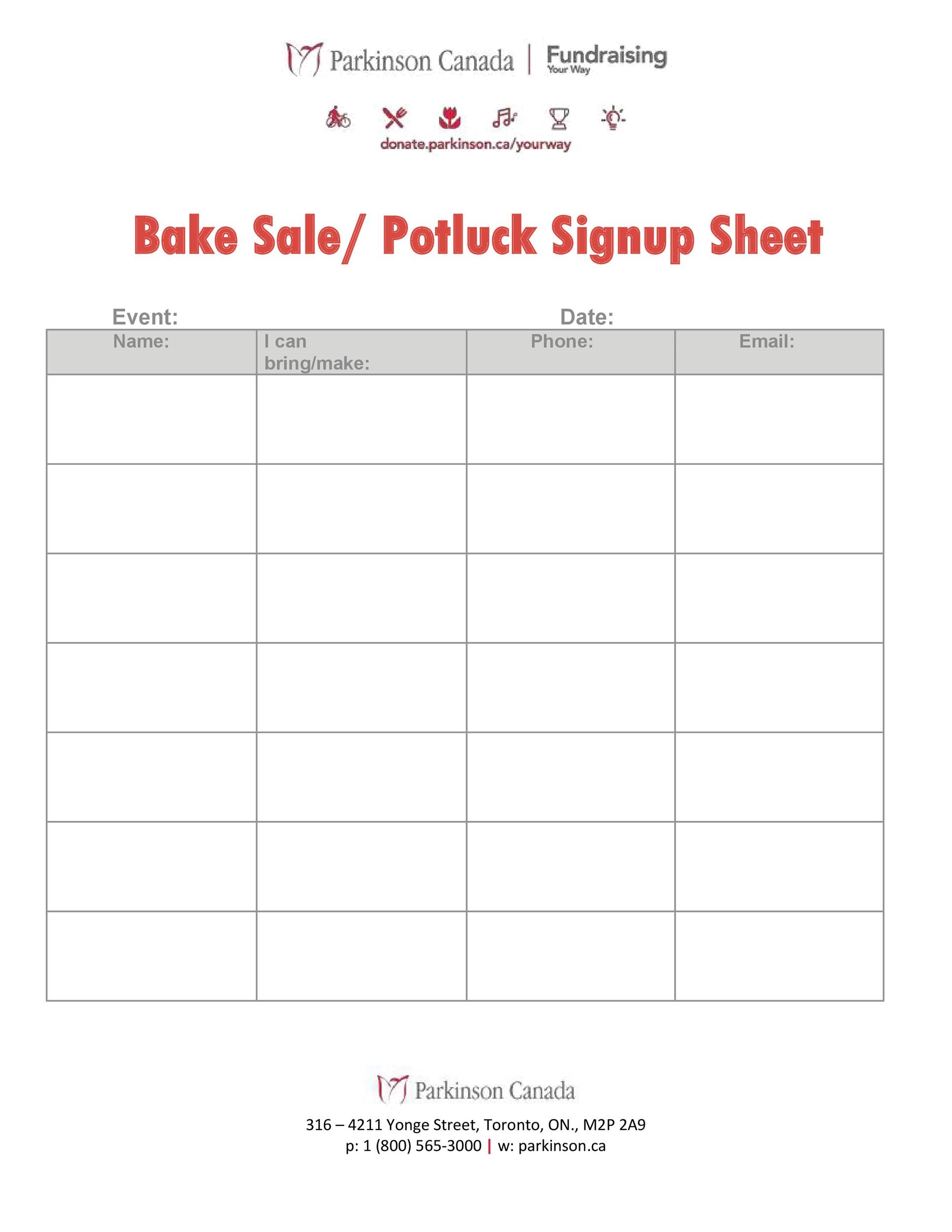 Free potluck sign up sheet 36