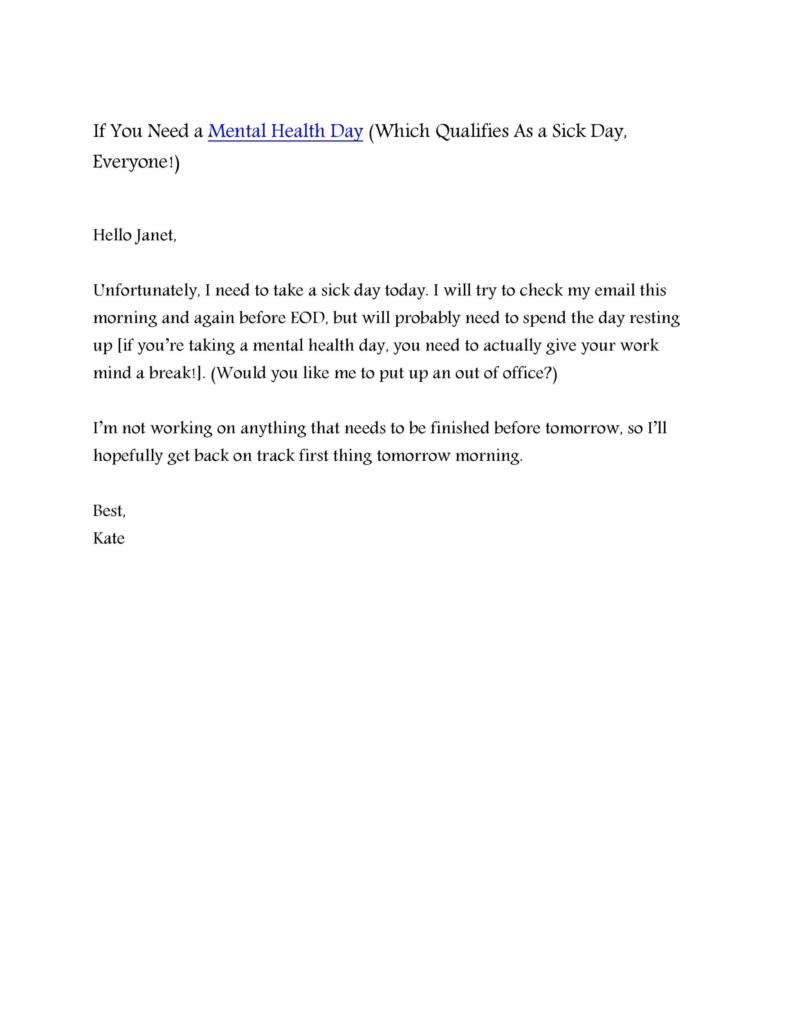 49 professional sick leave email templates templatelab