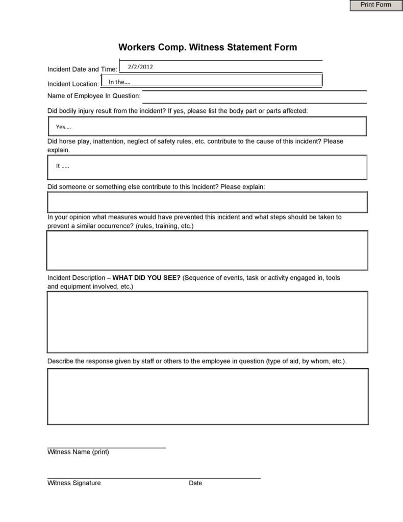 50-professional-witness-statement-forms-templates-templatelab