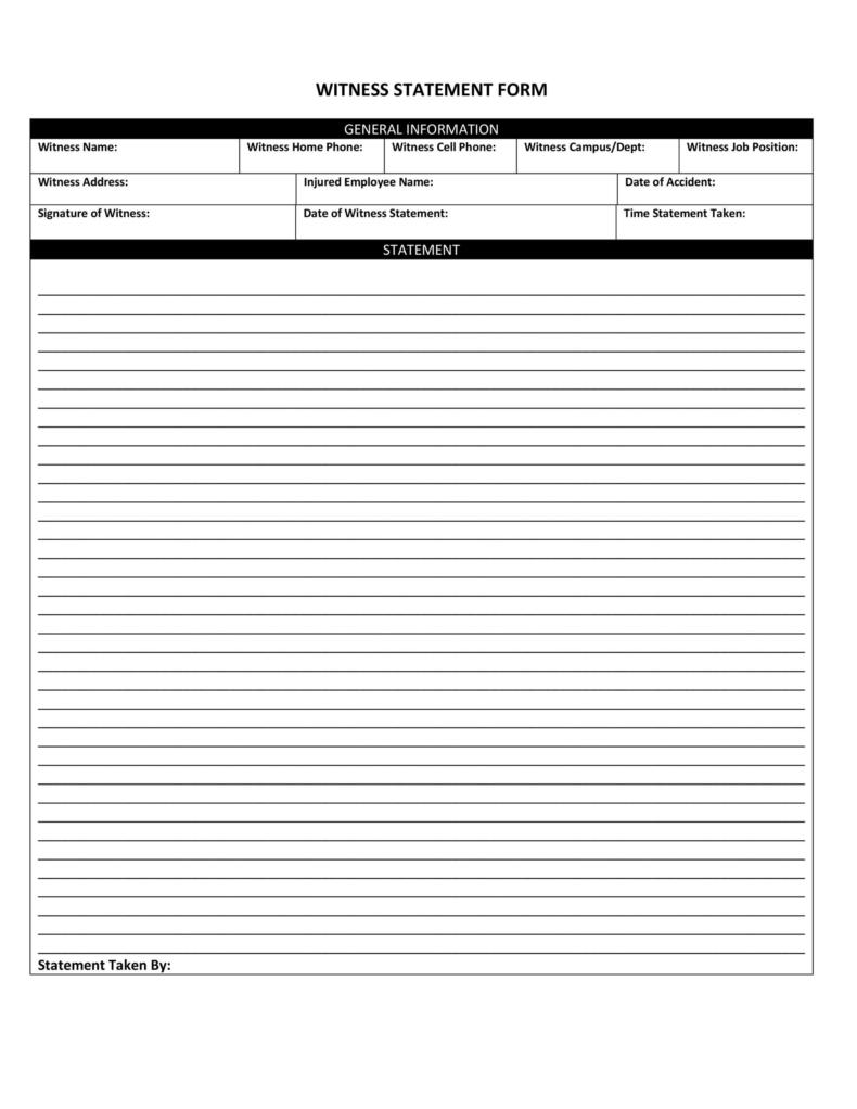 police witness statement template