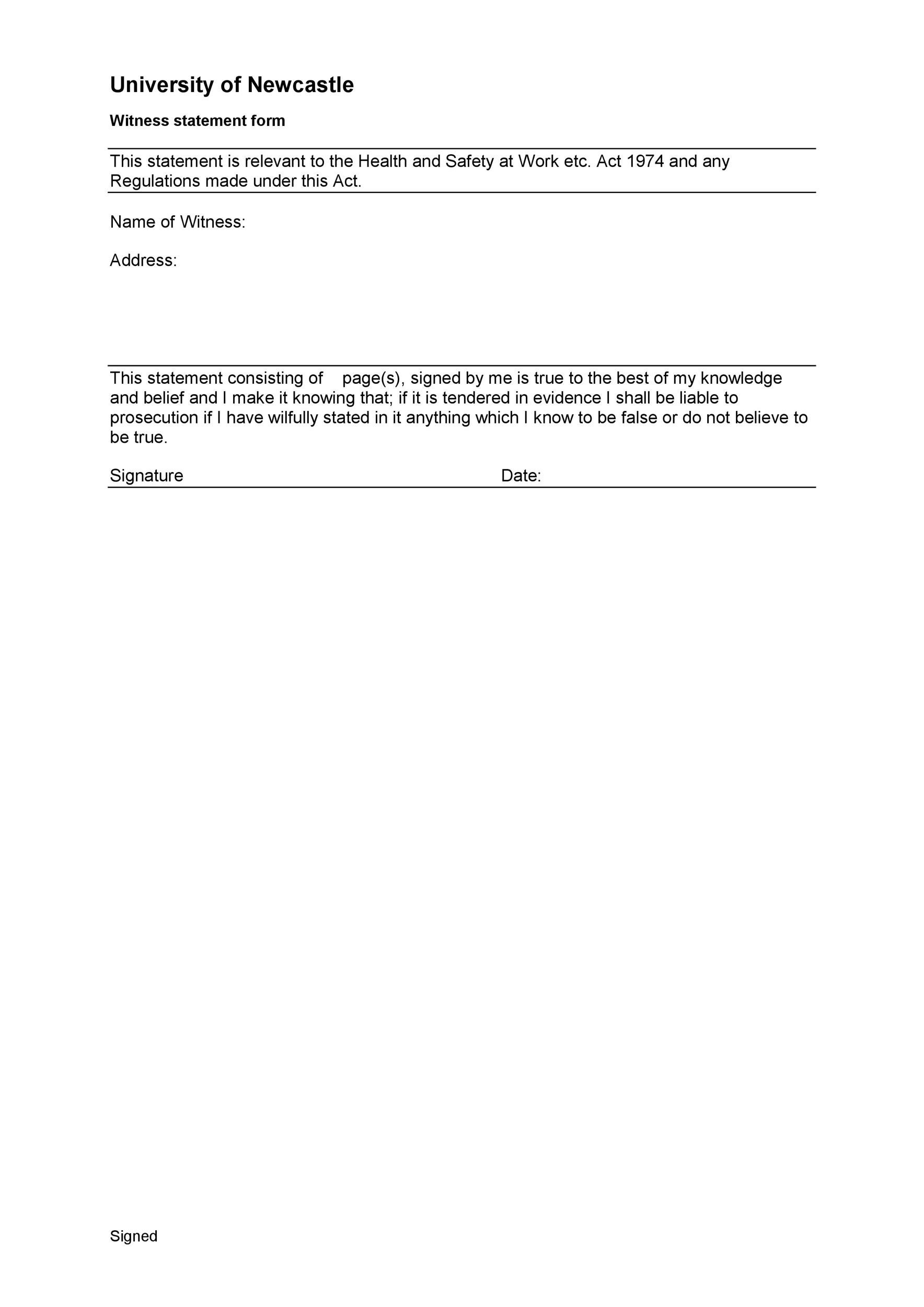 Free witness statement form 36