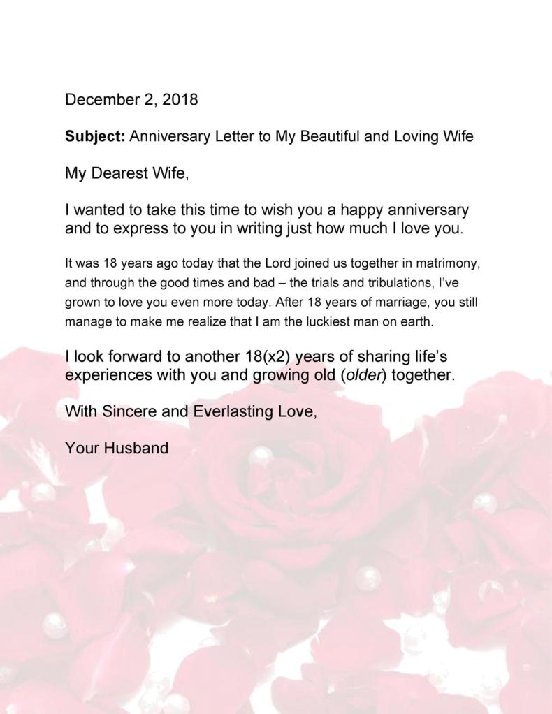 Anniversary Letters