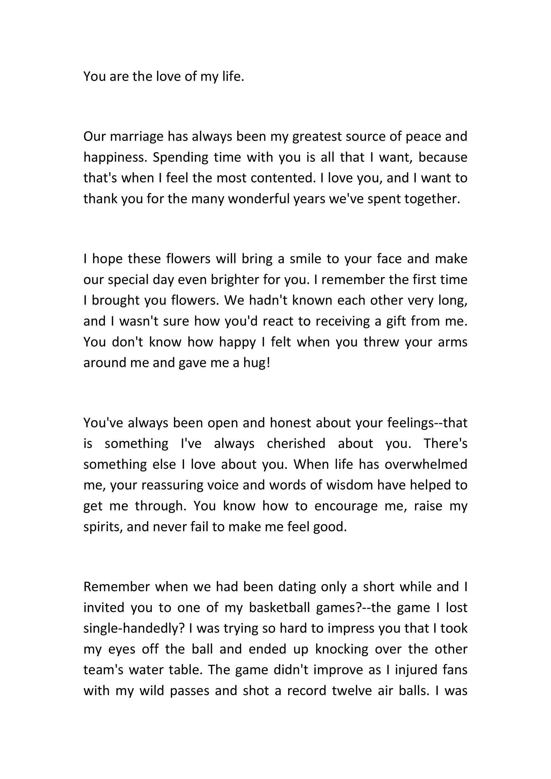 Love Letter To Husband On Wedding Day from templatelab.com