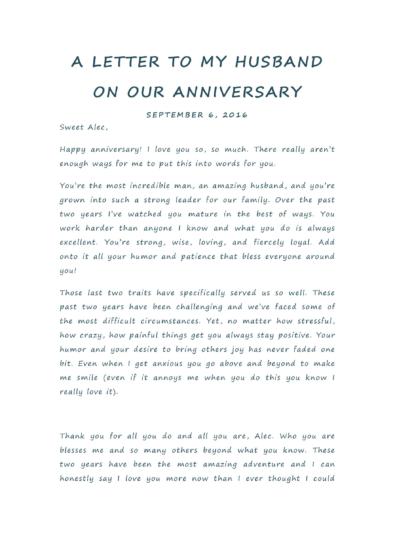 50 Romantic Anniversary Letters for Him Or Her TemplateLab