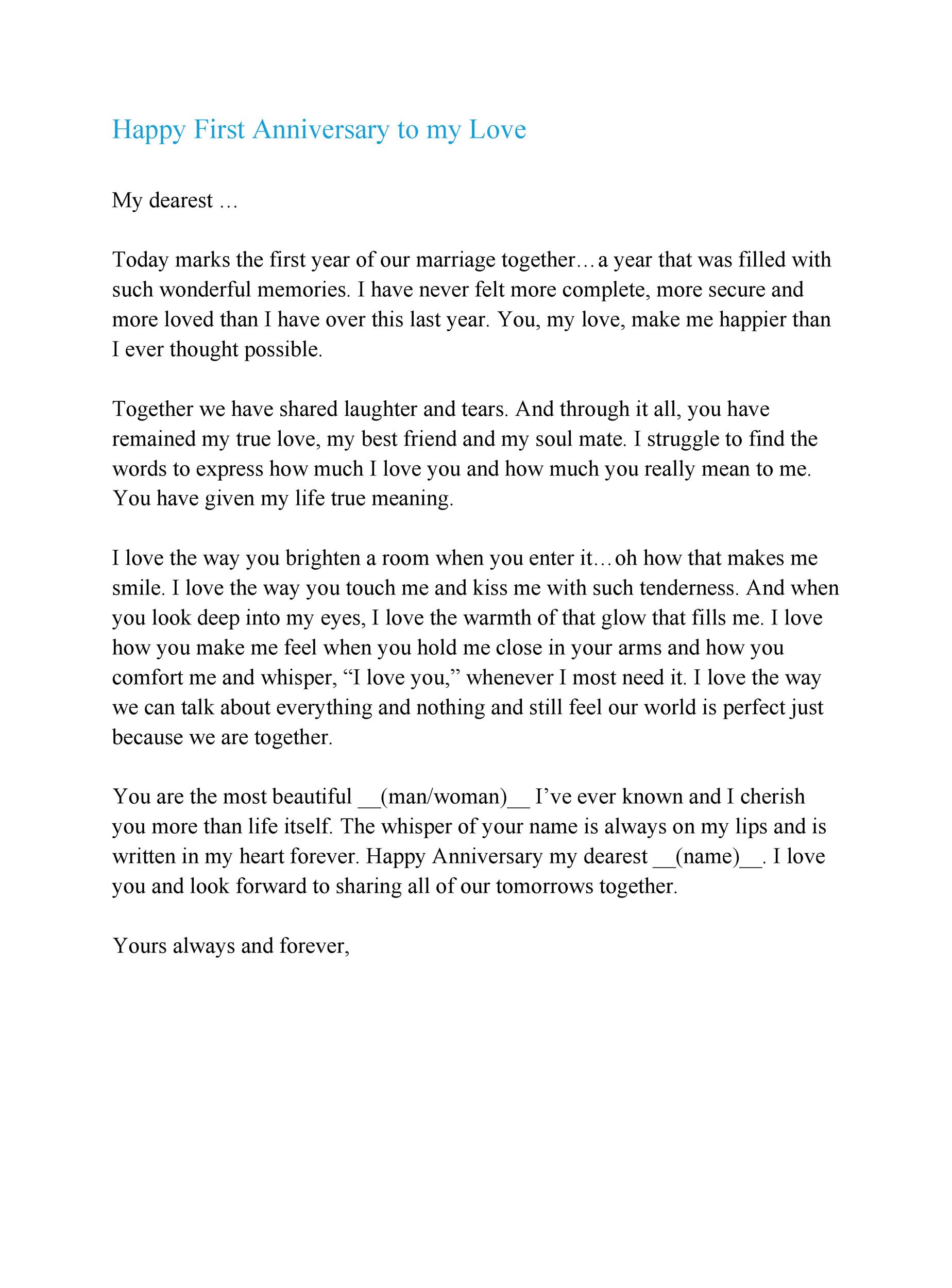 Anniversary Letter To My Boyfriend For Your Needs | Letter Template