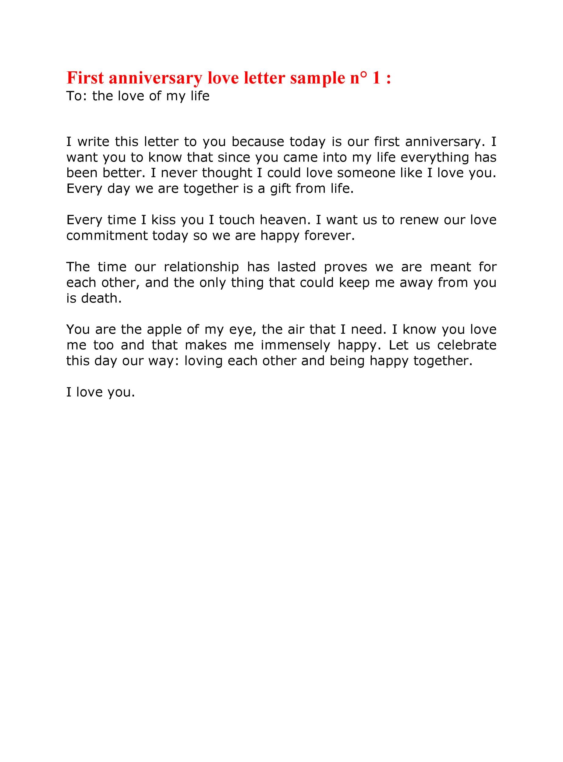 Happy Anniversary Letter For Her from templatelab.com