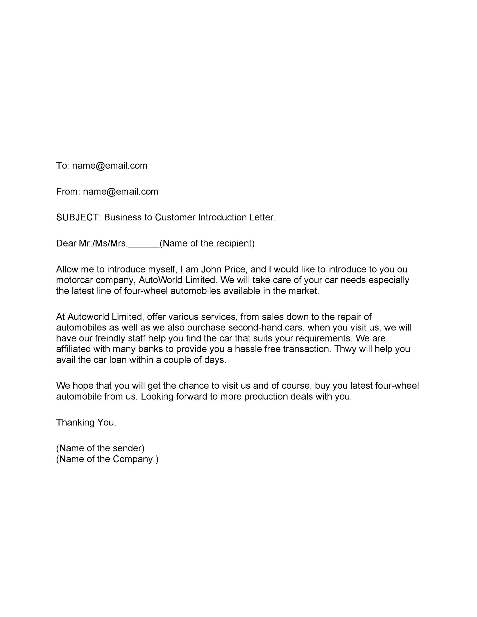 Free business introduction letter 08