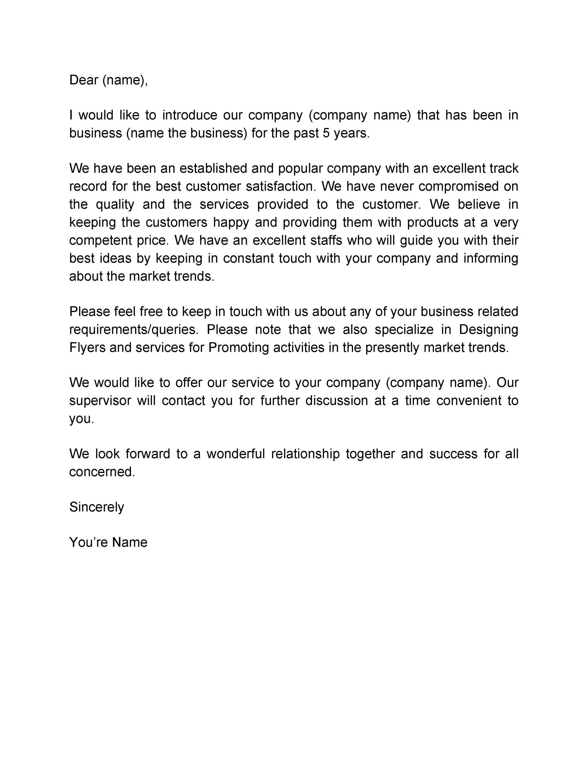 Free business introduction letter 19