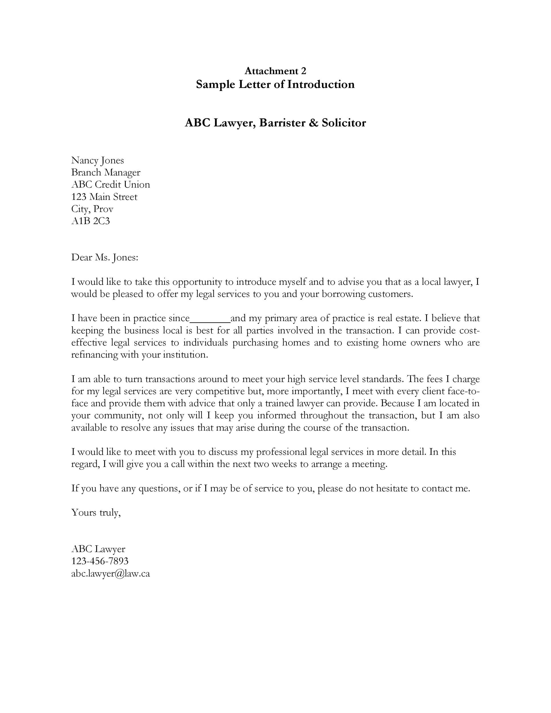 Free business introduction letter 23