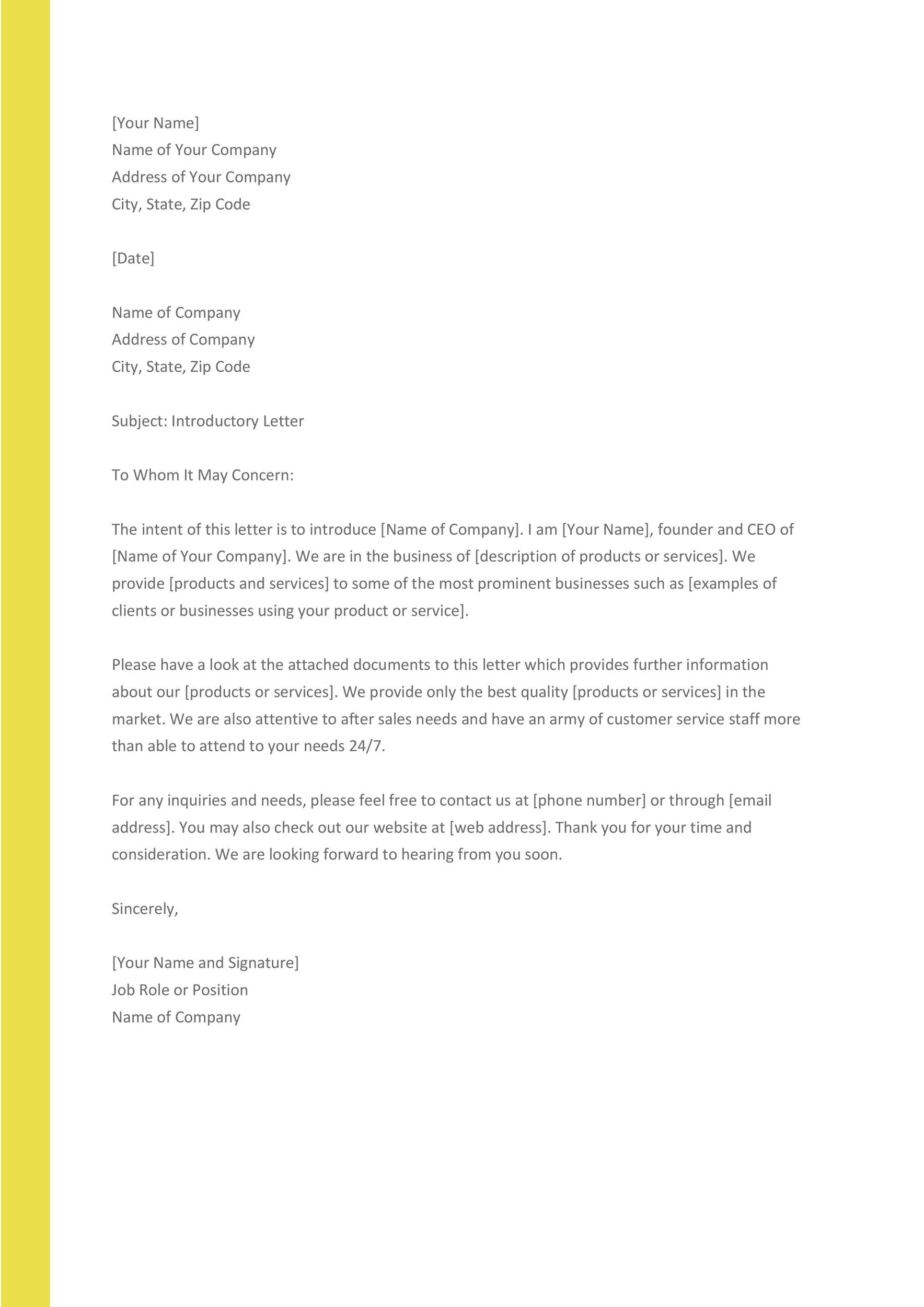 Free business introduction letter 31