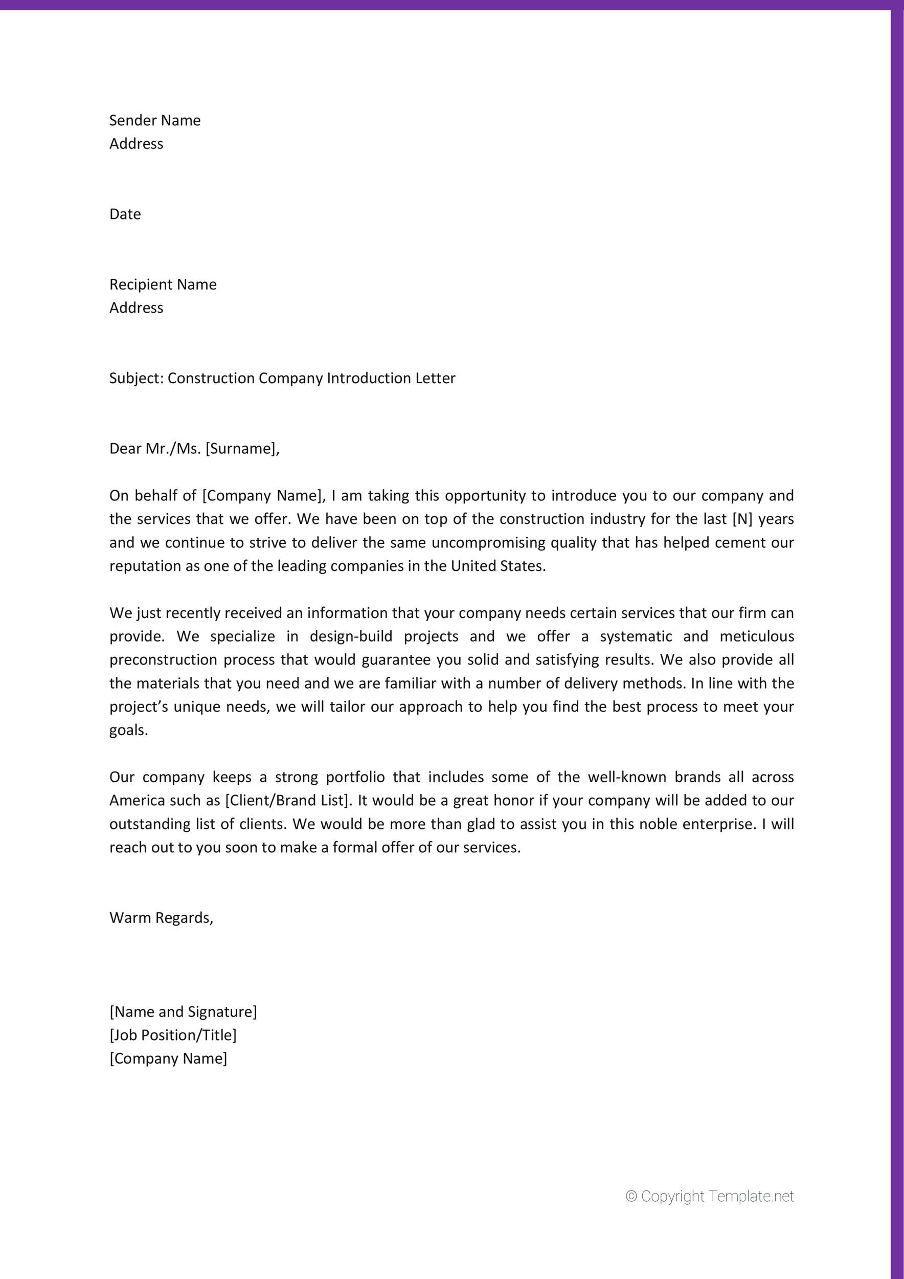 Free business introduction letter 32