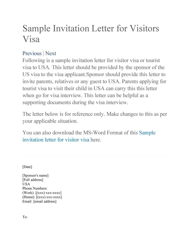 50 Best Invitation Letters (for Visa & General) ᐅ TemplateLab