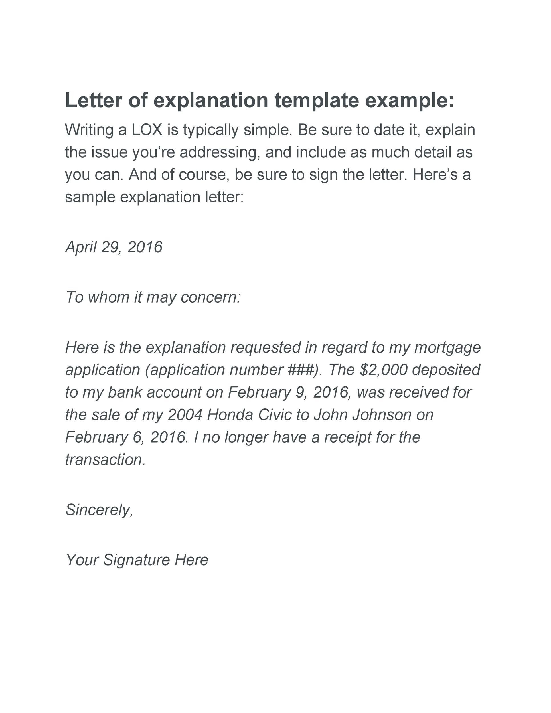 How To Write Credit Explanation Letter