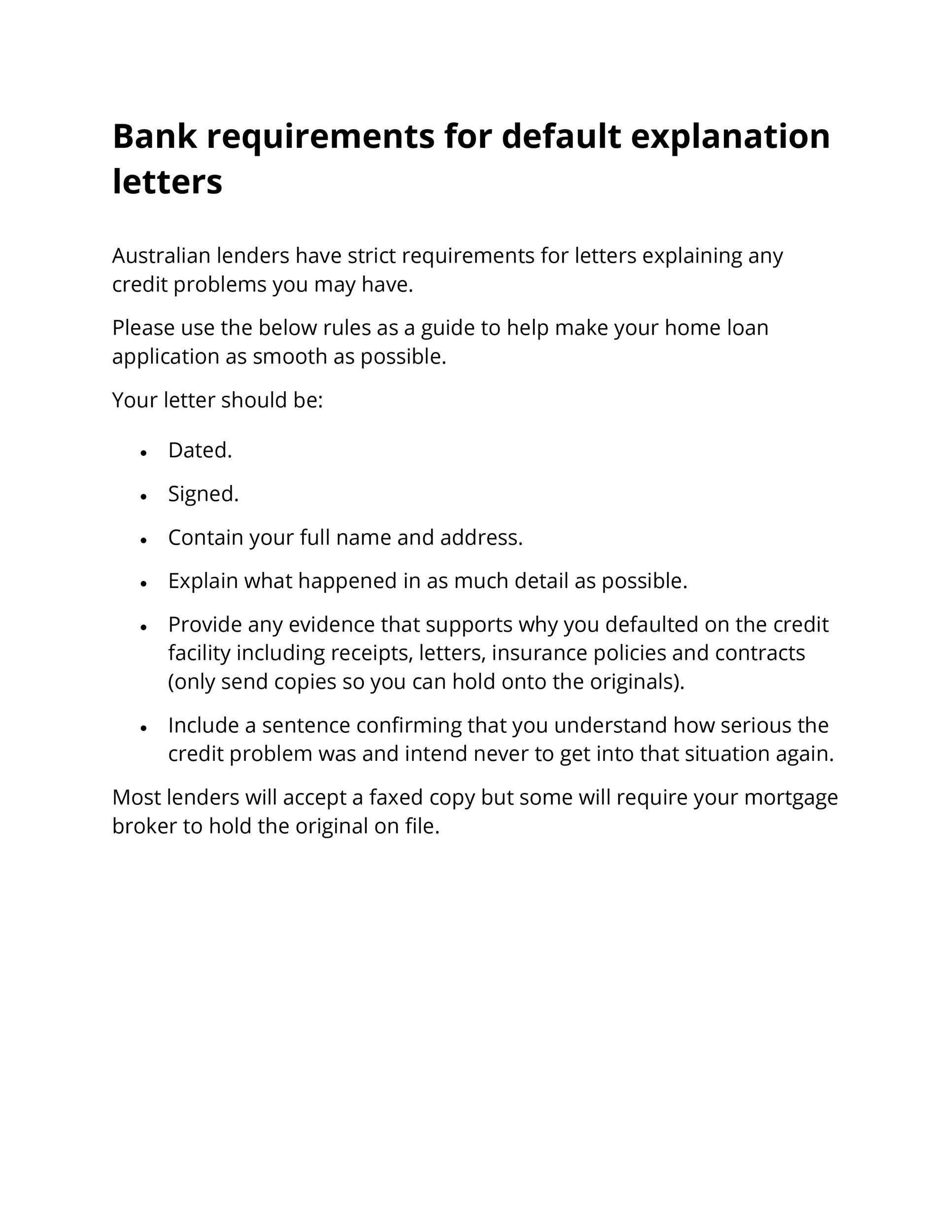 Letter Of Explanation For Mortgage Loan from templatelab.com