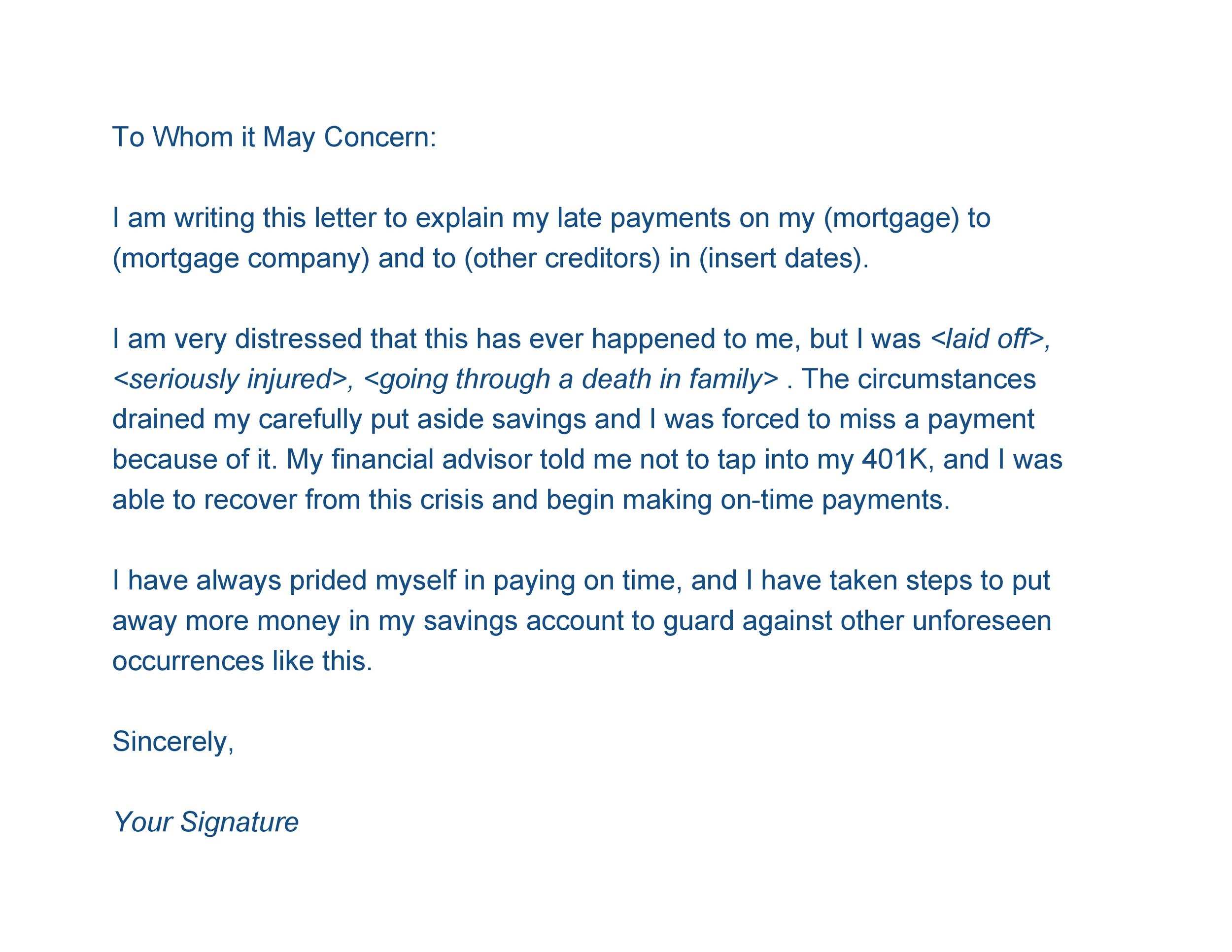 Sample Letter Of Explanation For Fha Loan Database ...