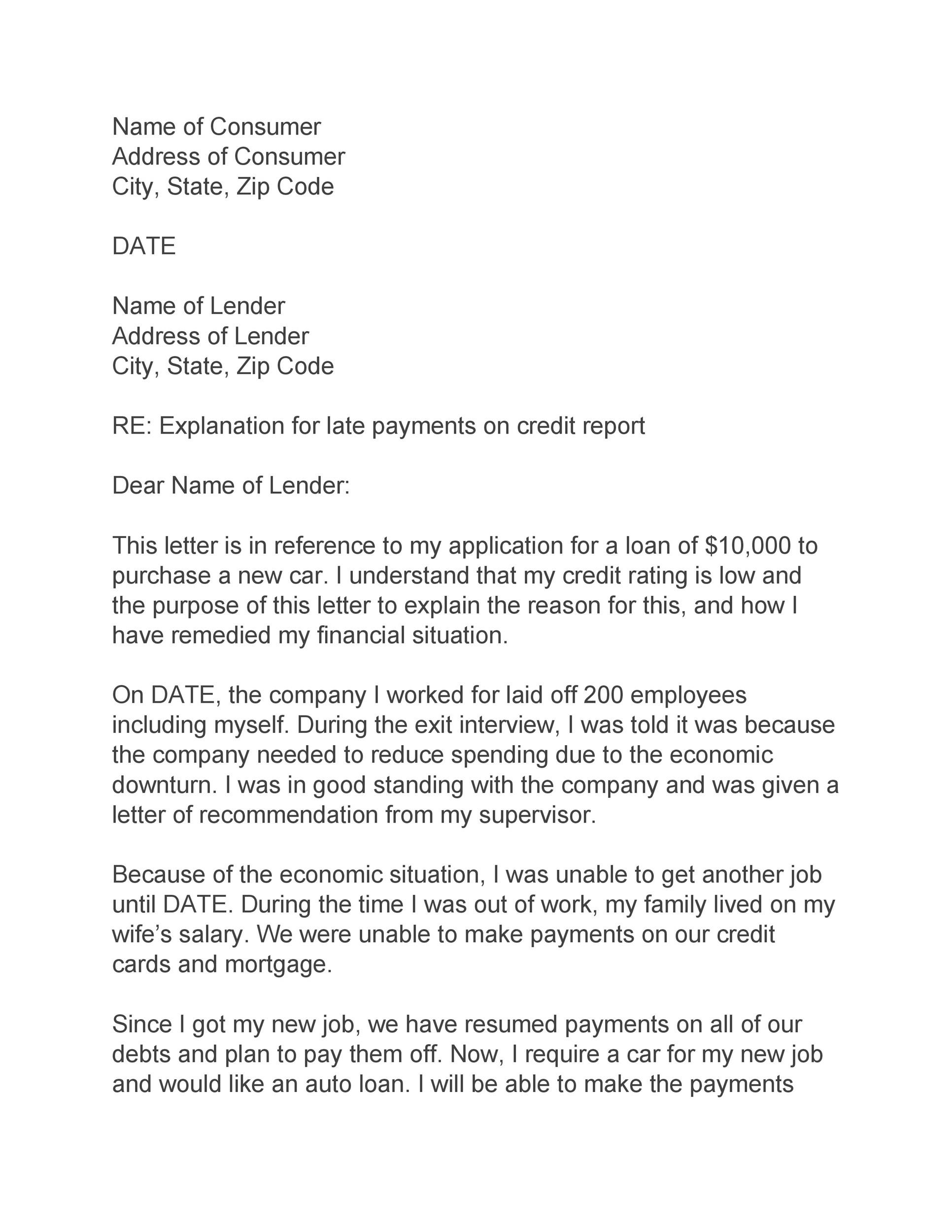 Sample Letter Of Explanation For Bankruptcy from templatelab.com