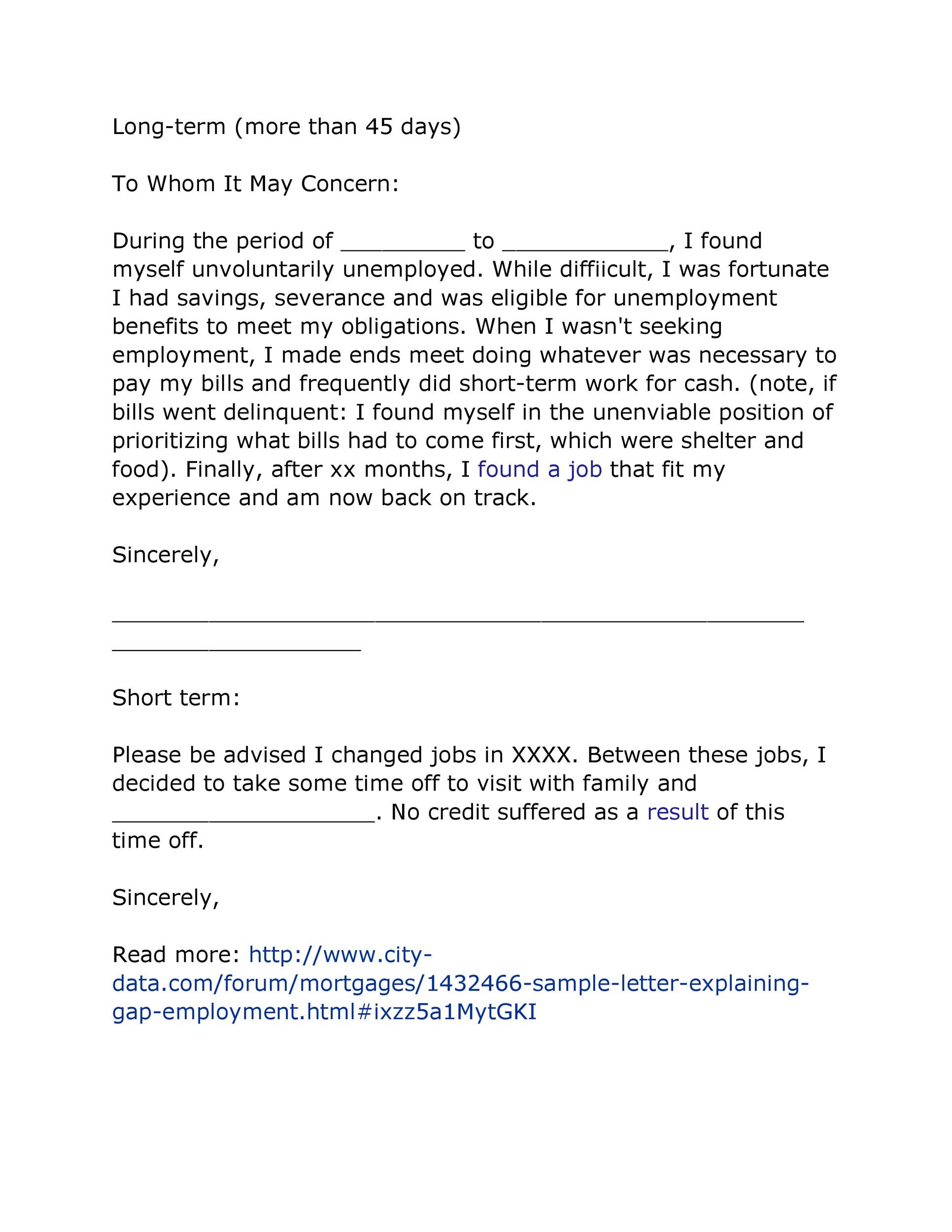 Sample Letter Explaining Bad Credit To Employer from templatelab.com