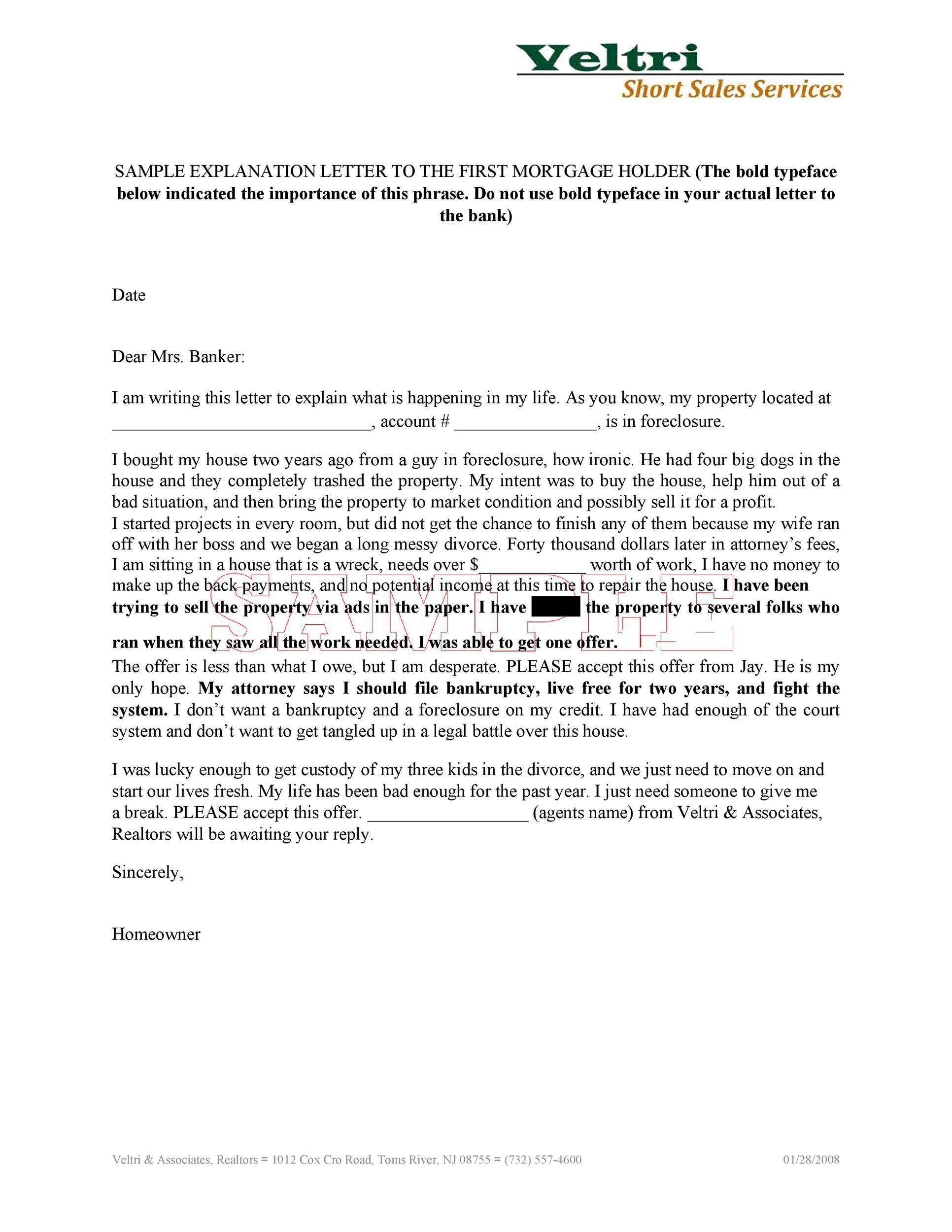 Sample Letter Of Explanation For Buying Second Home from templatelab.com