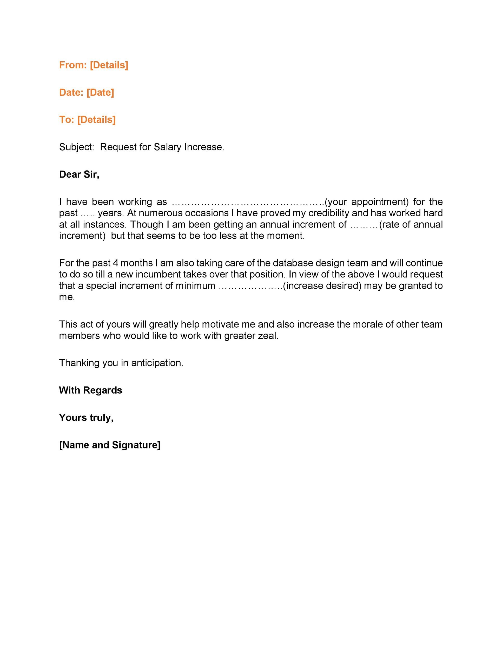 Free salary increase letter 06