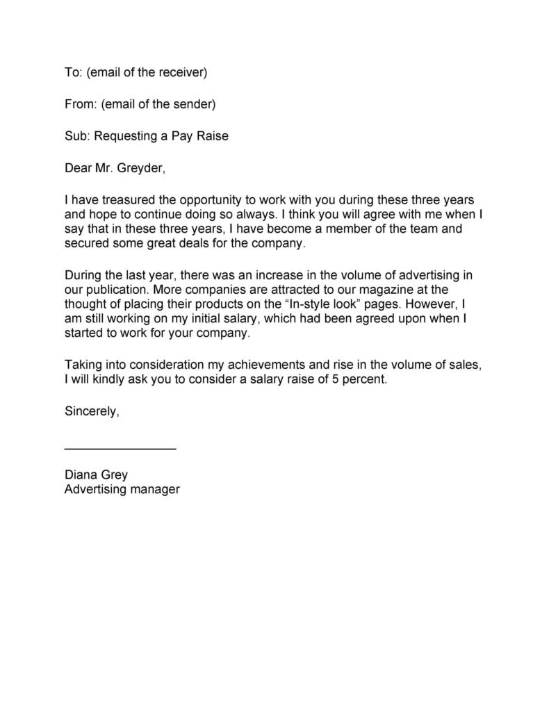50 Best Salary Increase Letters How To Ask For A Raise TemplateLab