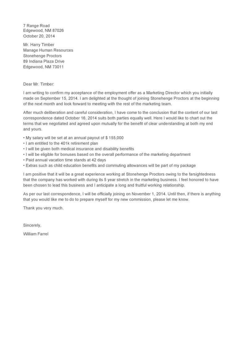 Salary negotiation letter template