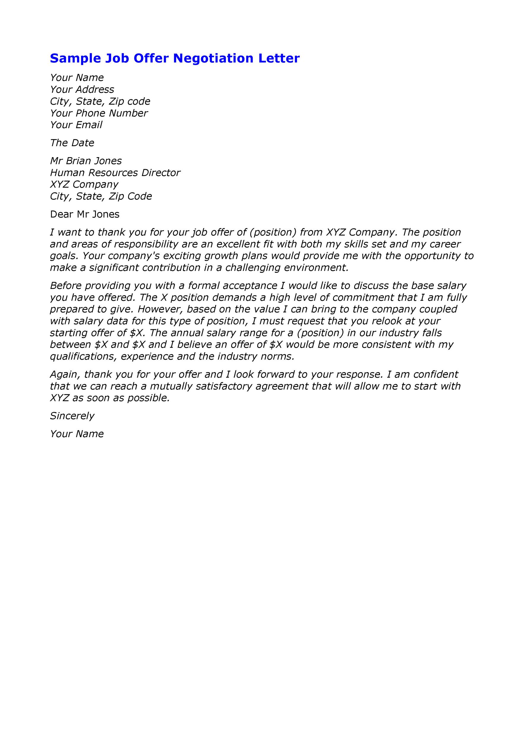 Free salary negotiation letter 02