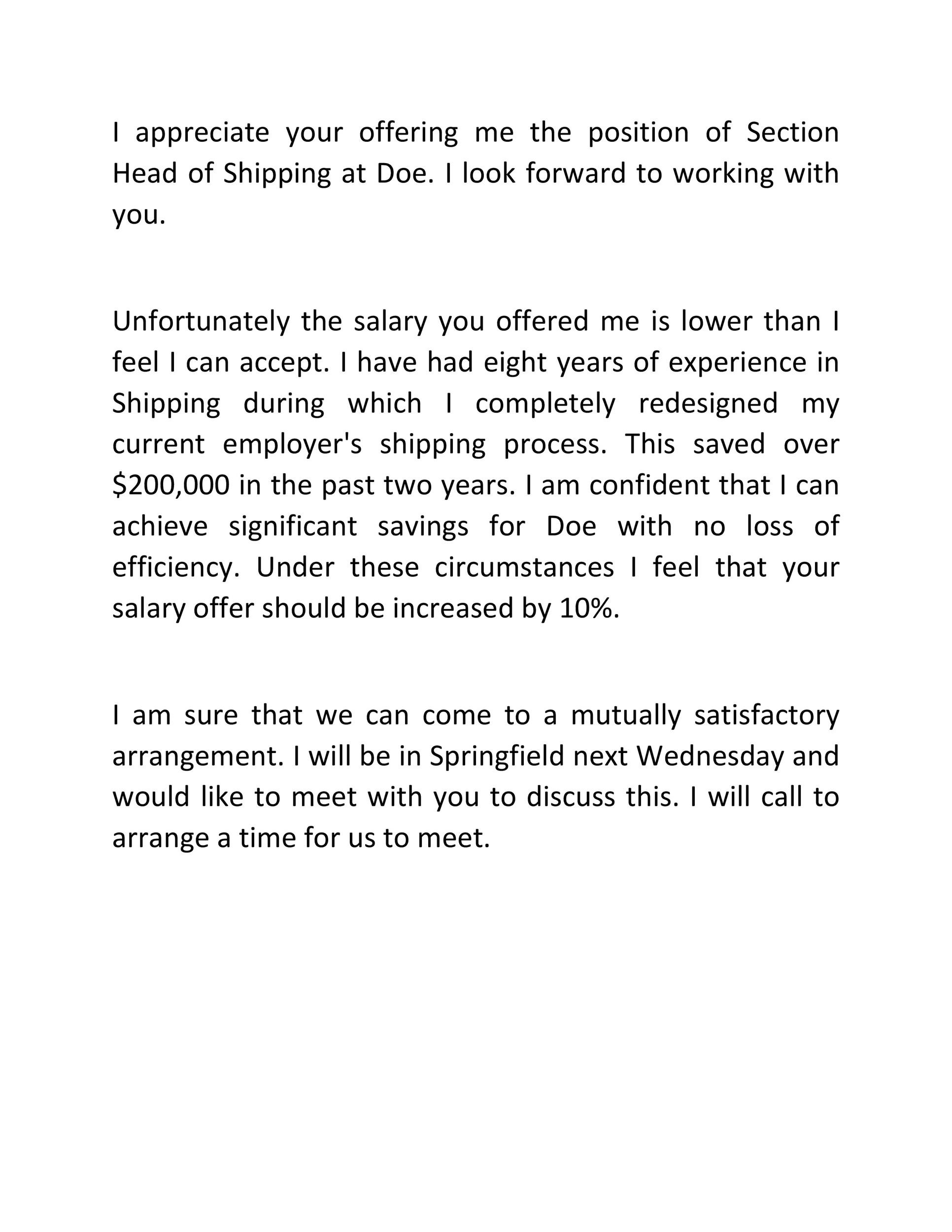 Free salary negotiation letter 40