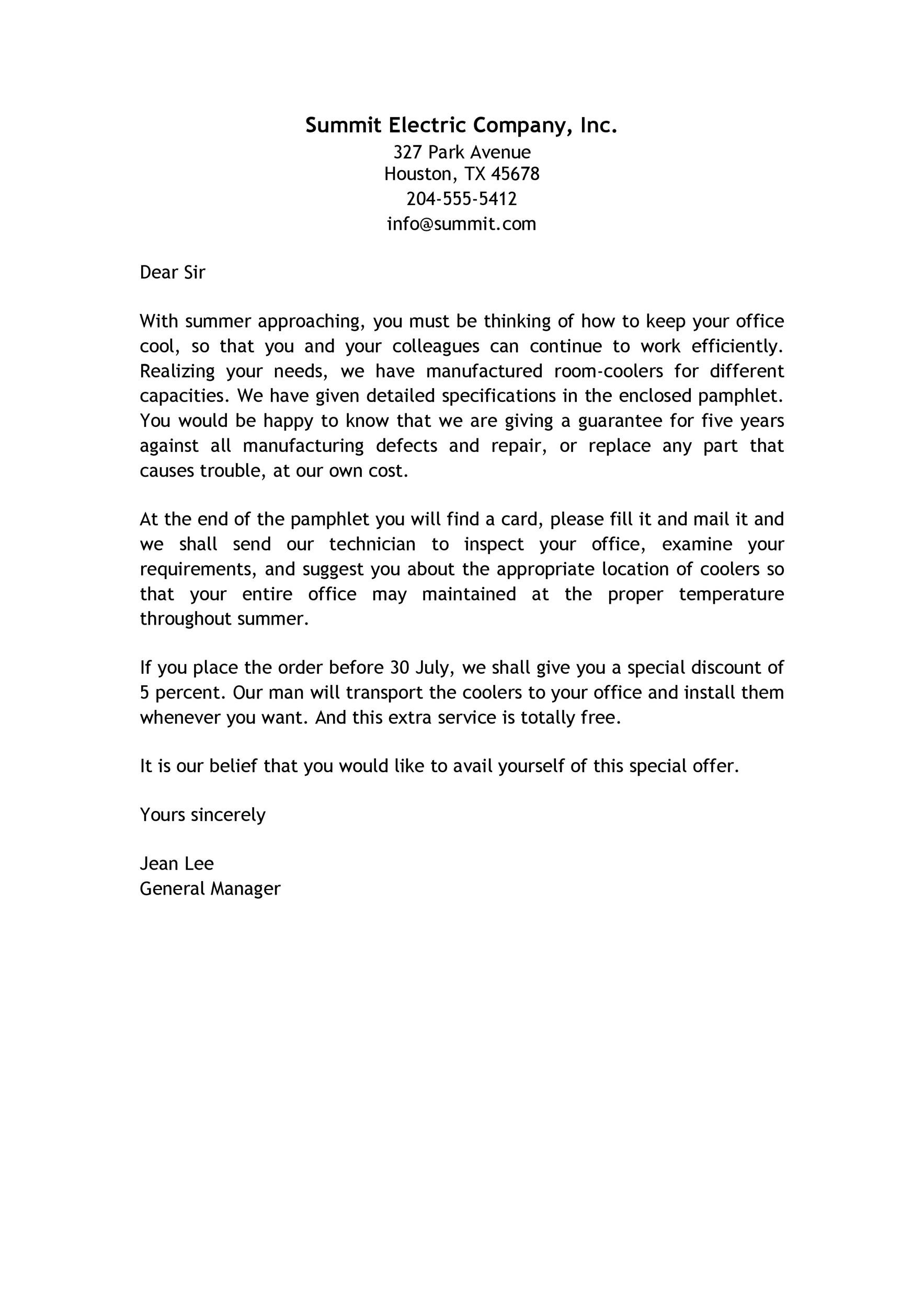 Sale Of Business Letter To Customers Collection - Letter Template