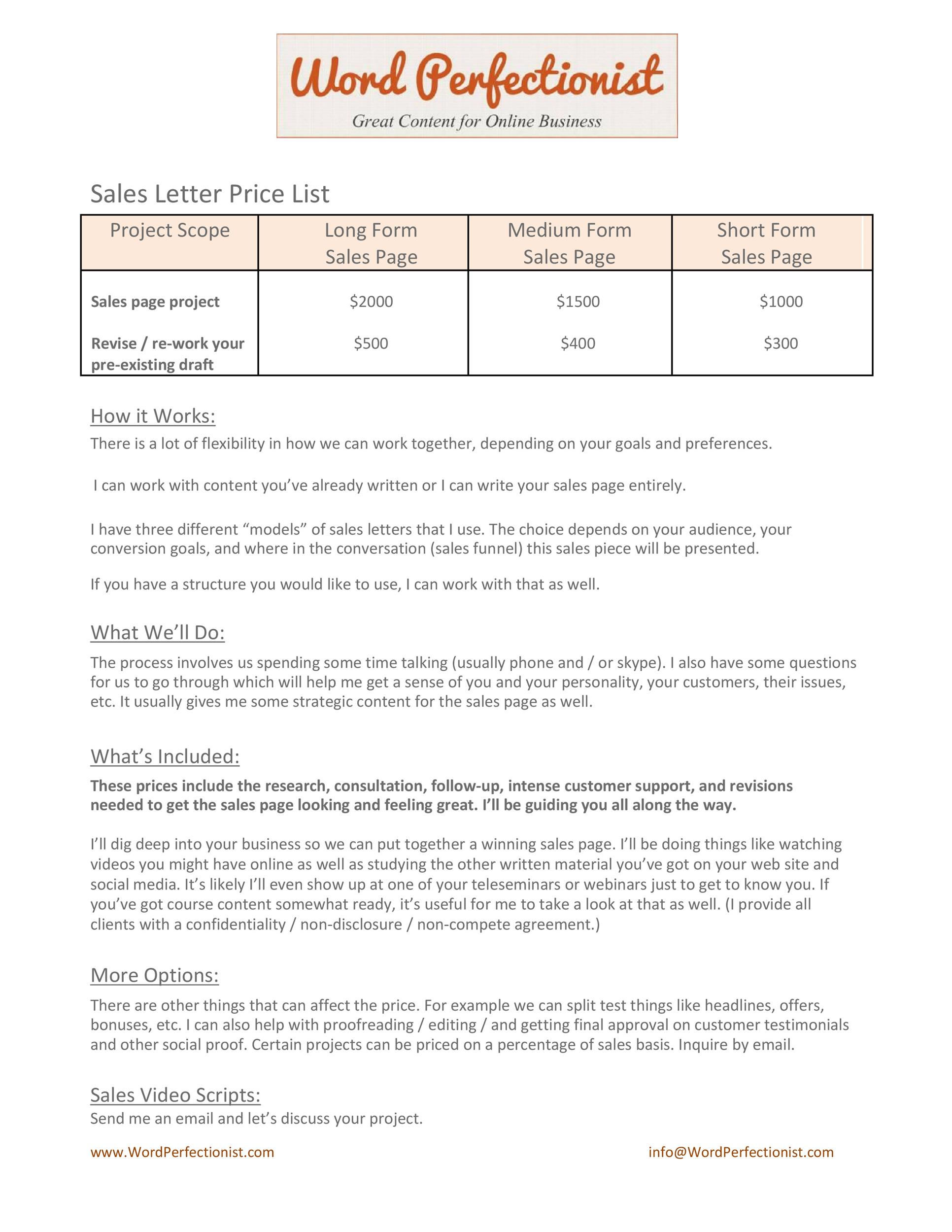Free sales letter template 42