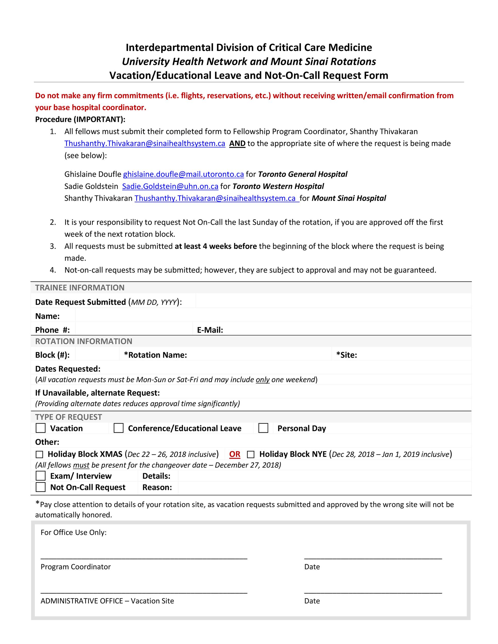 Free vacation request form 02