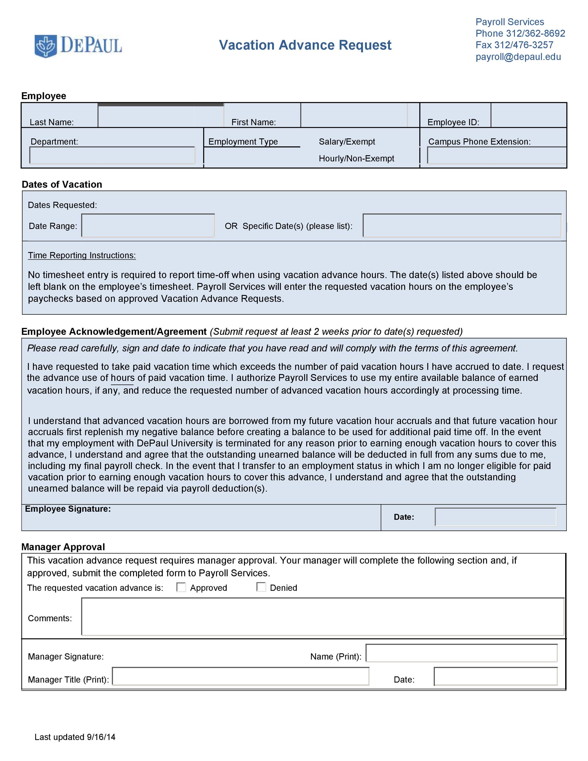 Free vacation request form 48