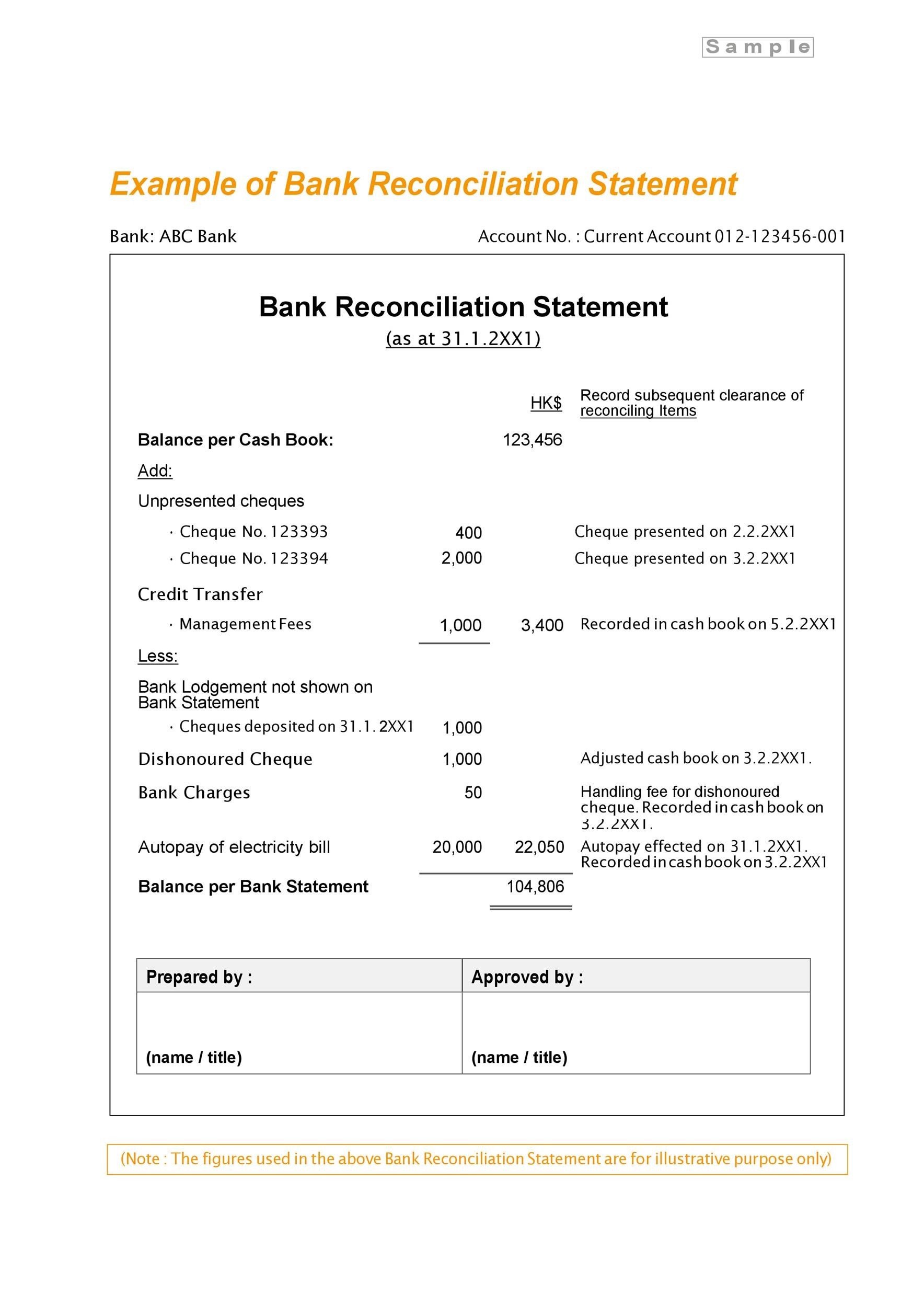 Free bank statement template 08