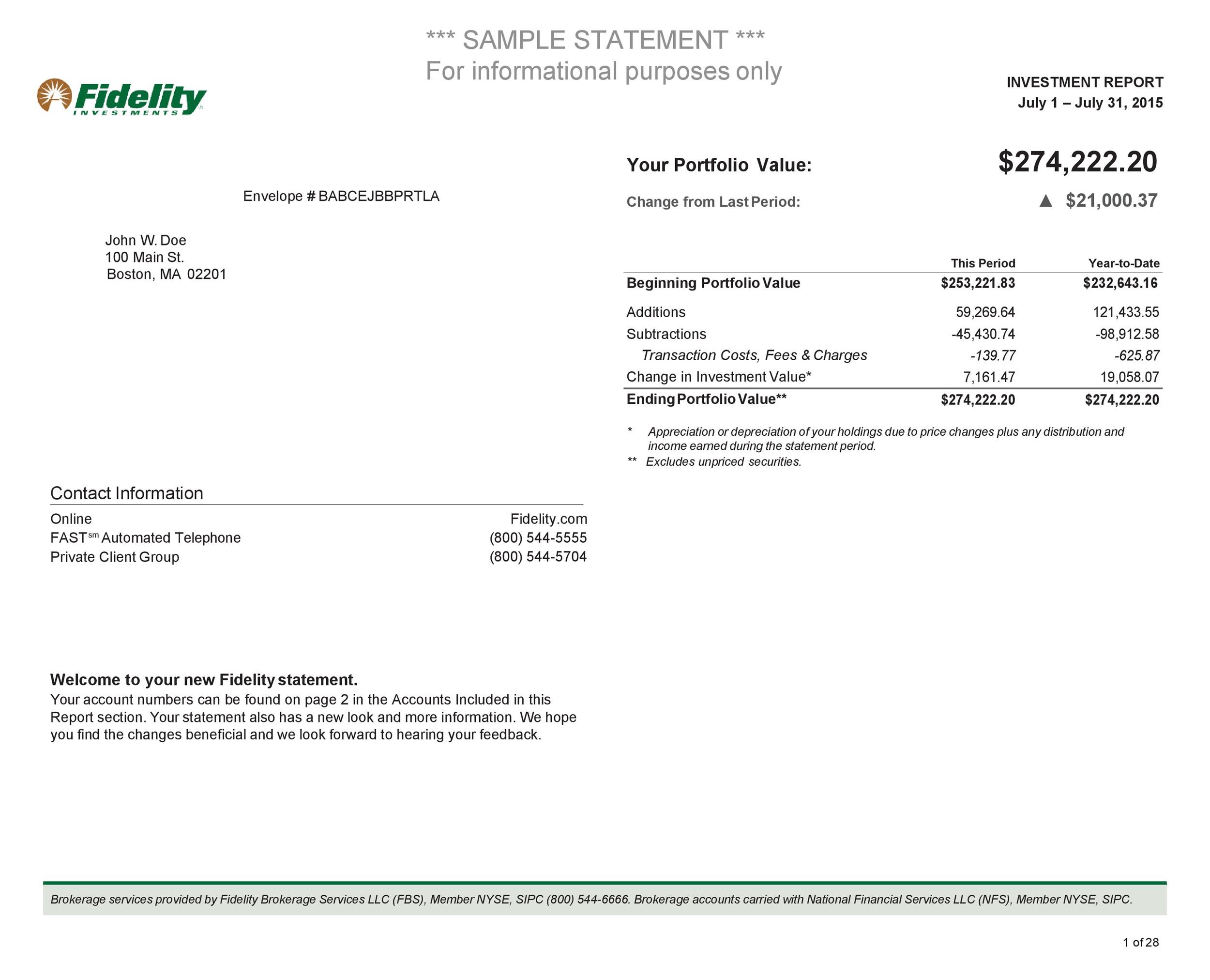 Free bank statement template 15