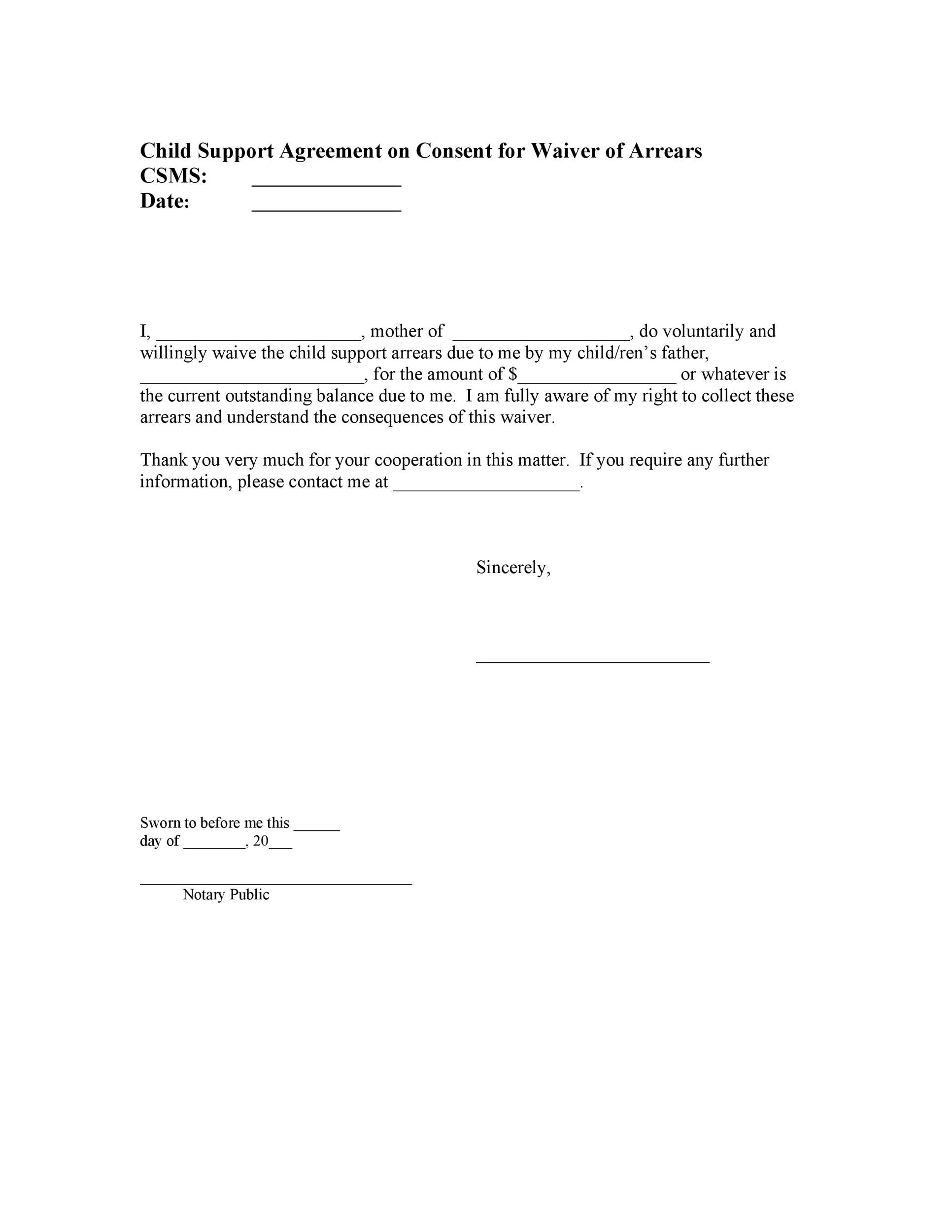 32 Free Child Support Agreement Templates (PDF & MS Word)