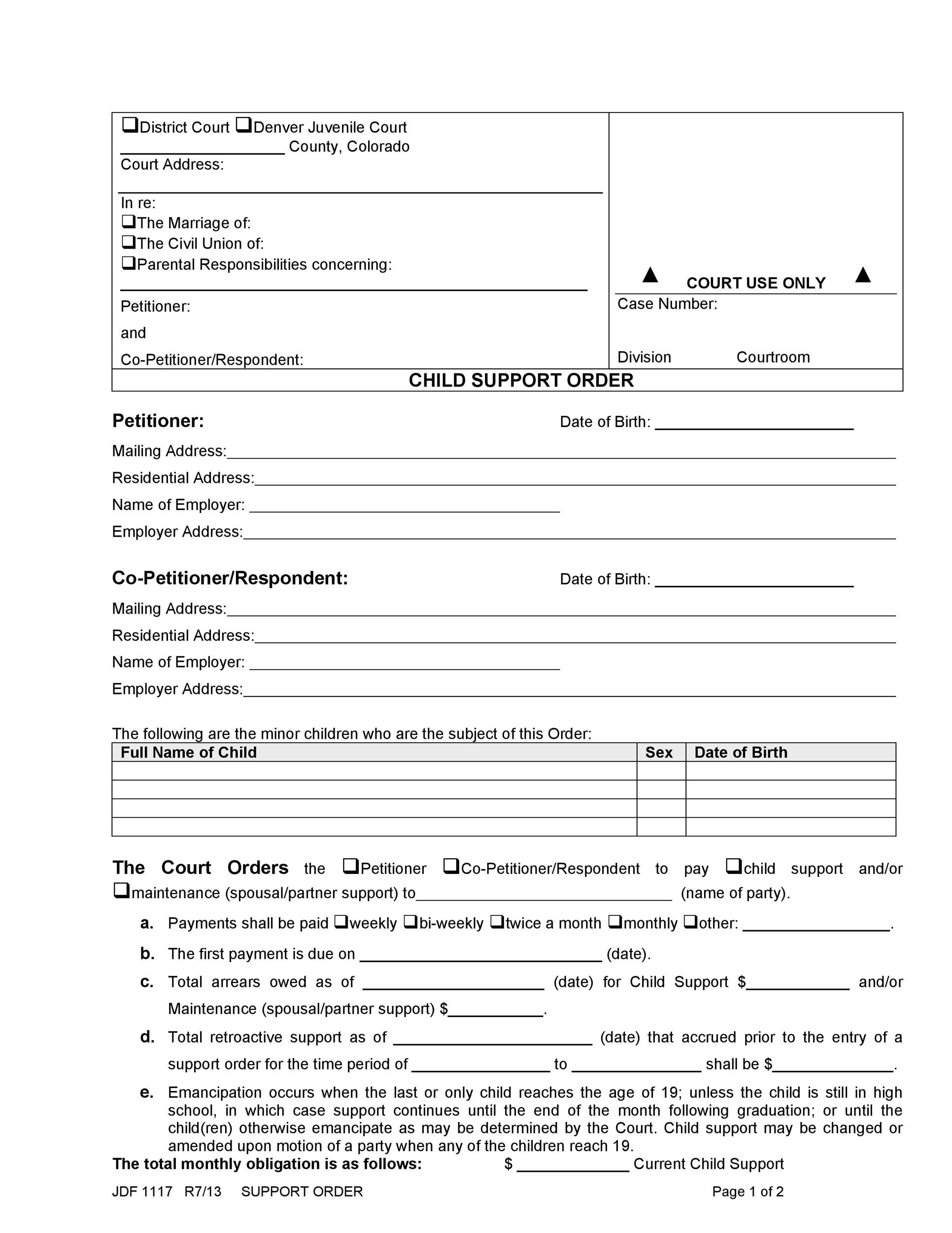 Free child support agreement 31