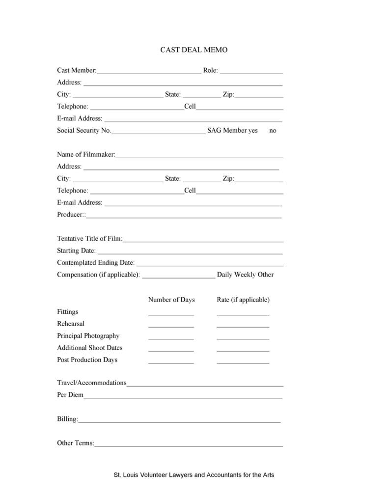 50 Simple Deal Memo Templates ( Layouts) ᐅ TemplateLab 50 Simple Deal Memo Templates ( Layouts) ᐅ TemplateLab