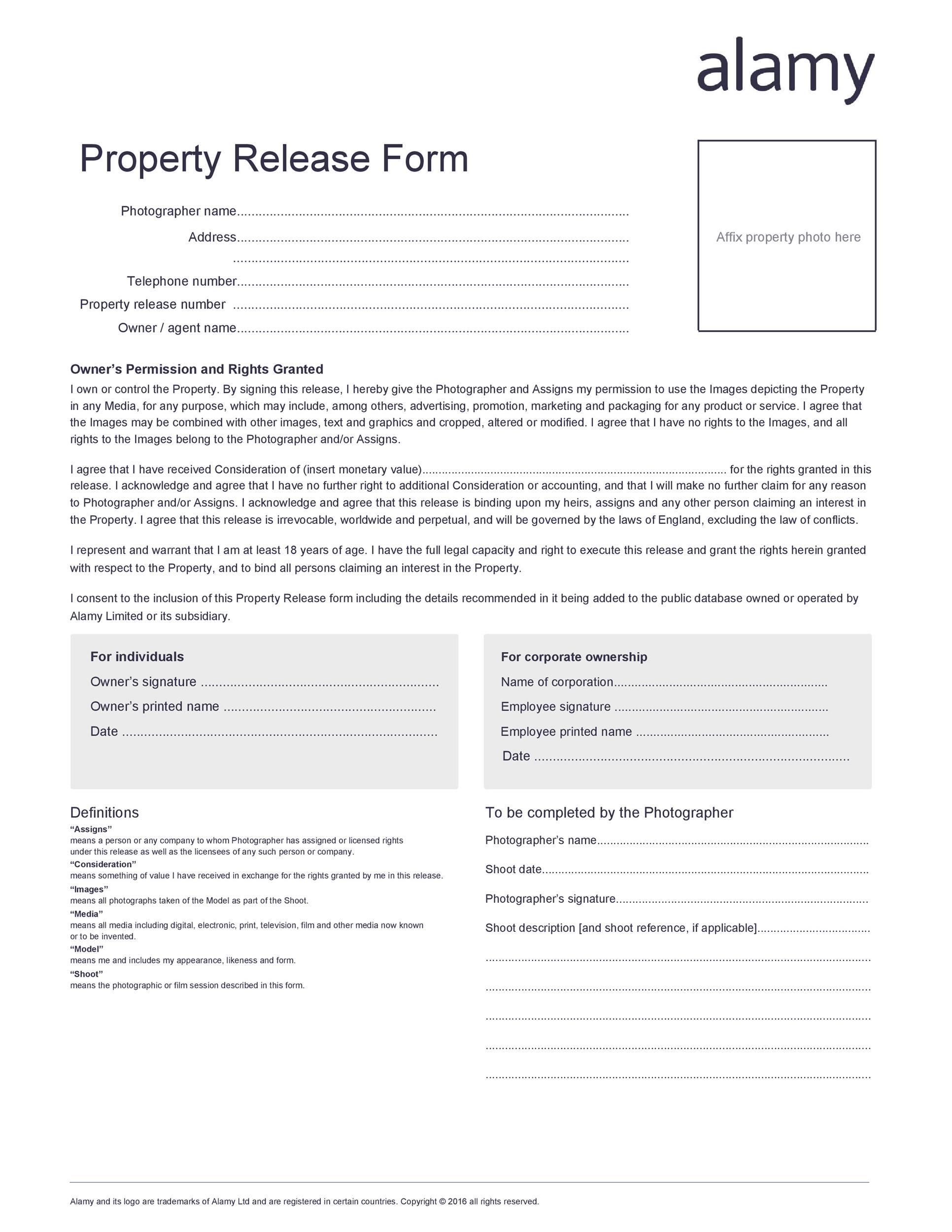 Free location release form 30