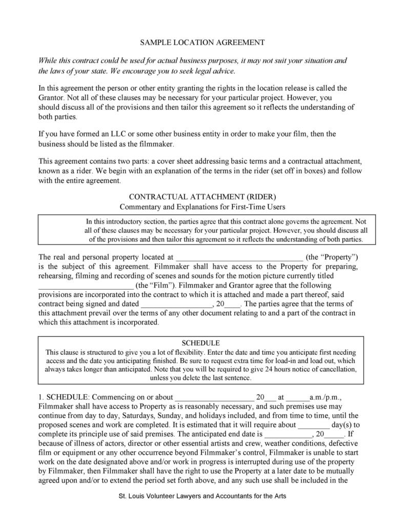 50 FREE Location Release Forms [for Film / Documentary / Video]