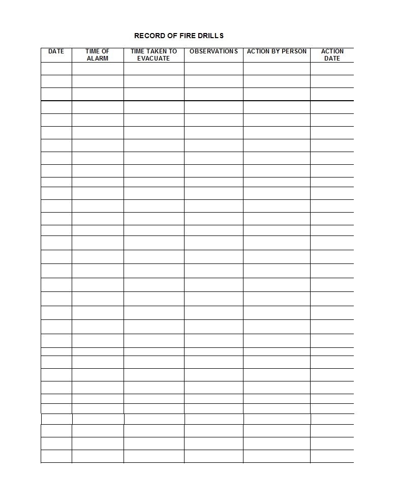 Record Sheet Template from templatelab.com