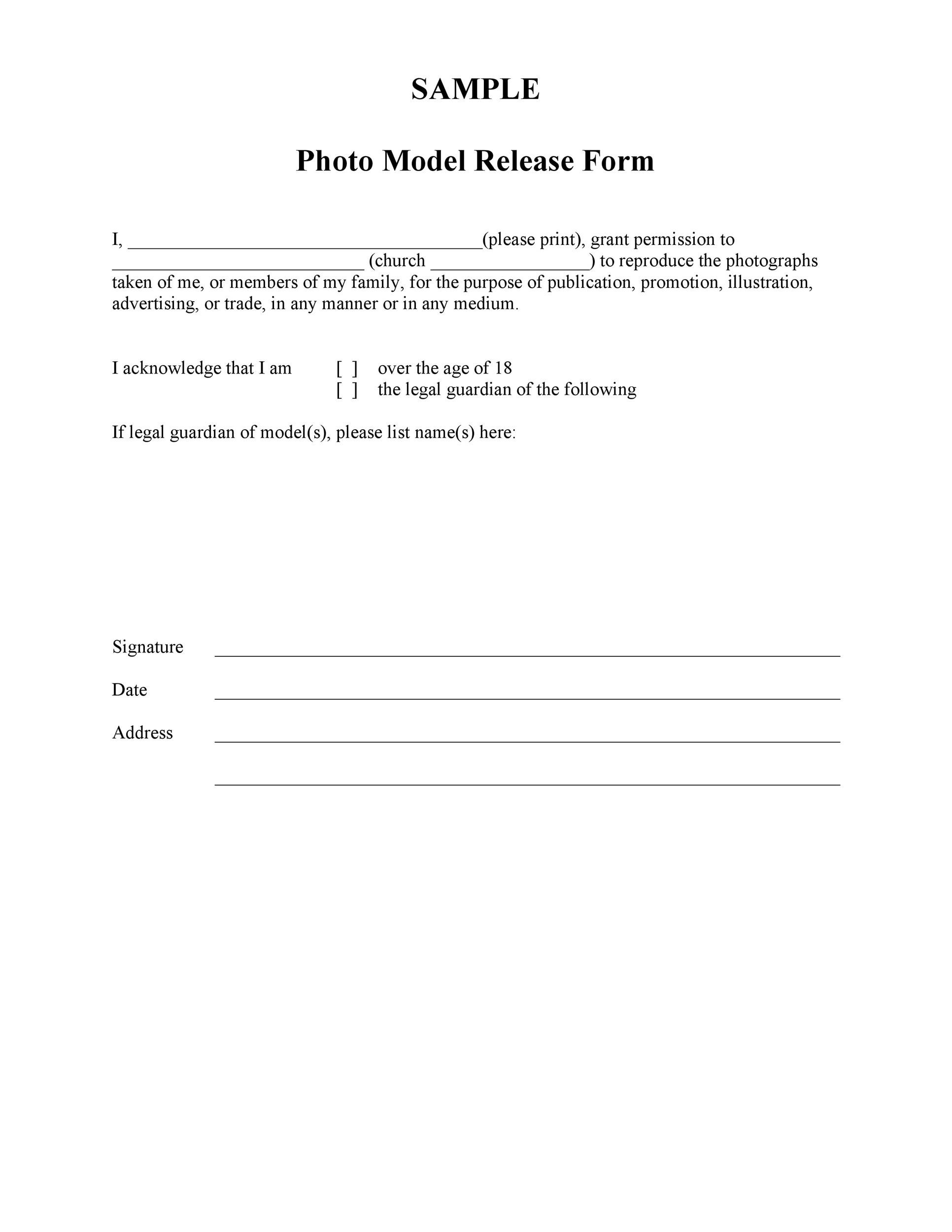 Free model release form 32