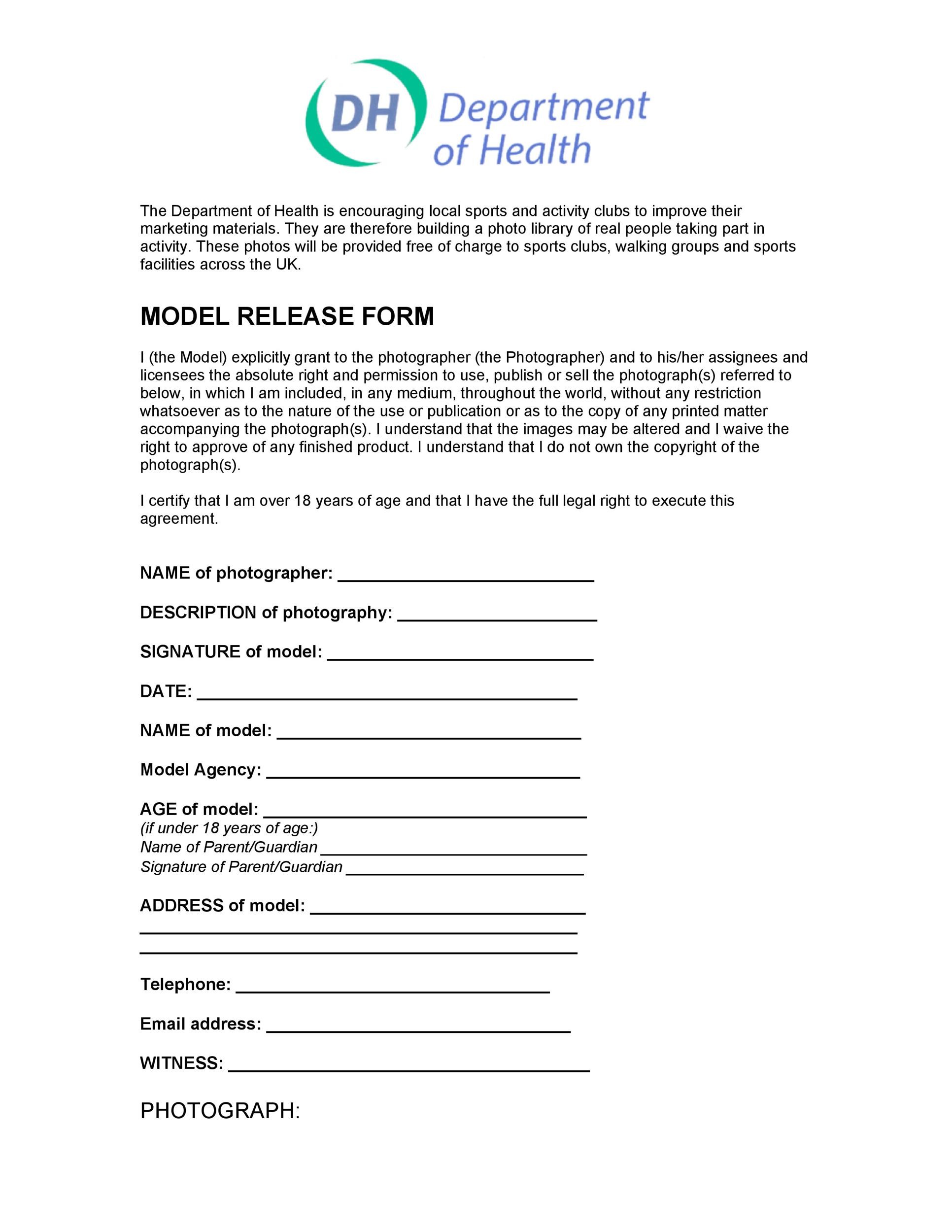 Free model release form 42