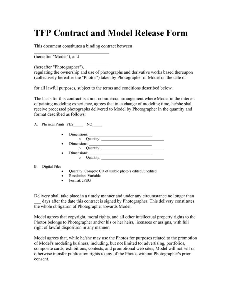 50 Best Model Release Forms (Free Templates) ᐅ TemplateLab