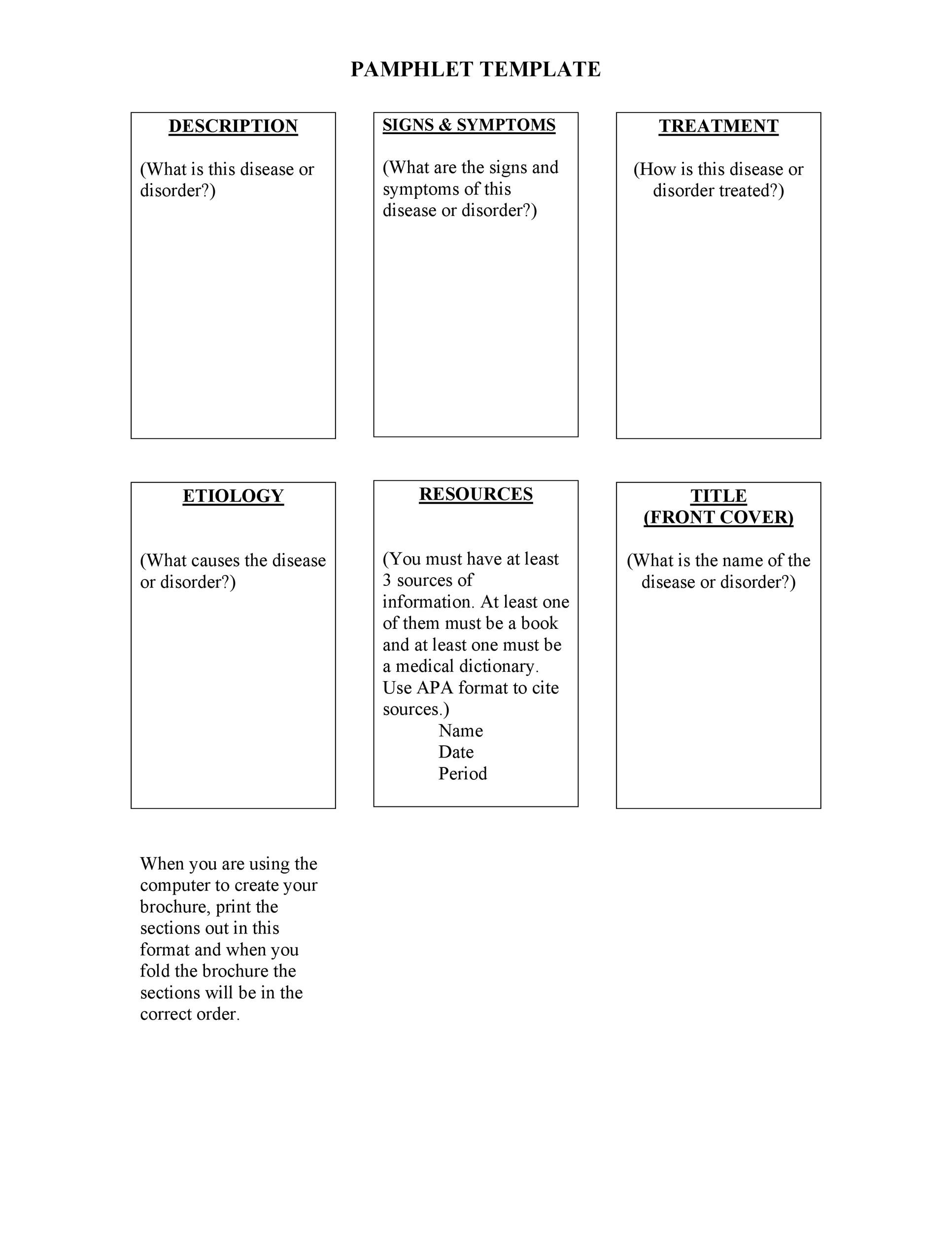 Free pamphlet template 10