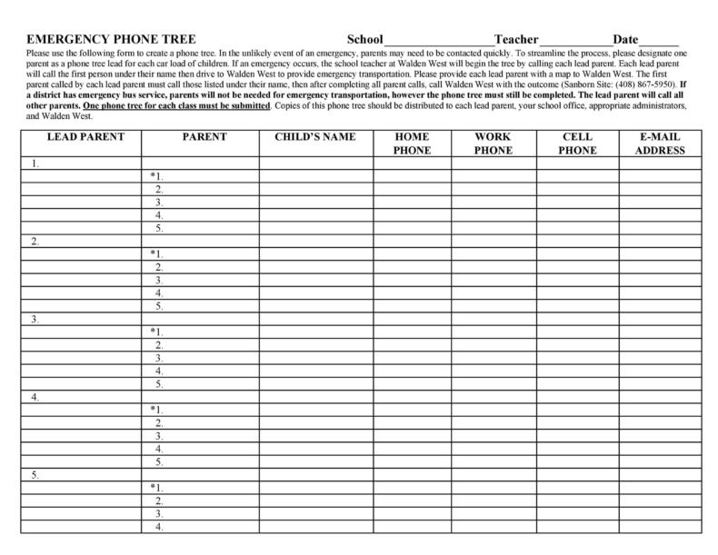 50 Free Phone Tree Templates (MS Word & Excel) ᐅ TemplateLab