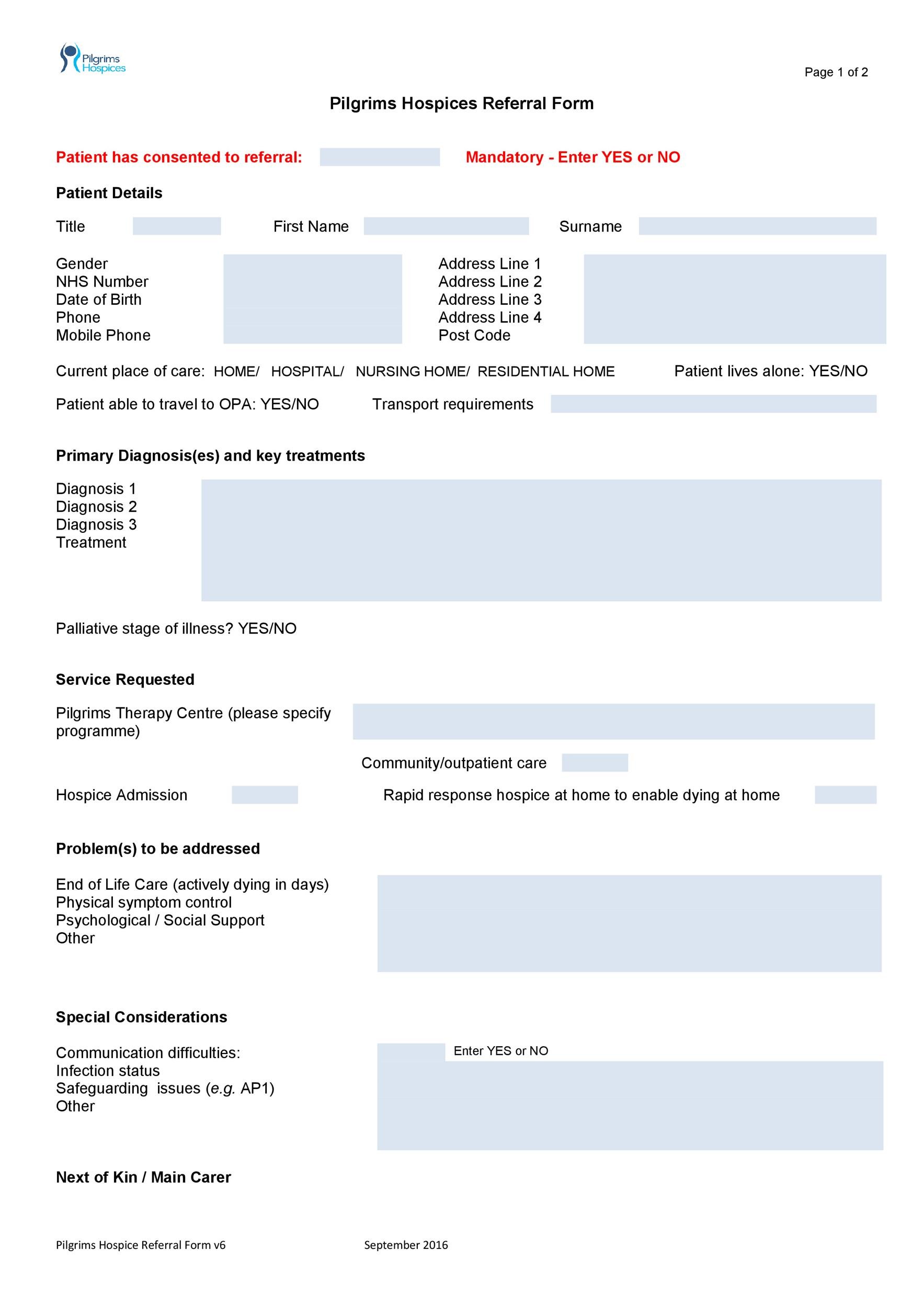 Free referral form template 06